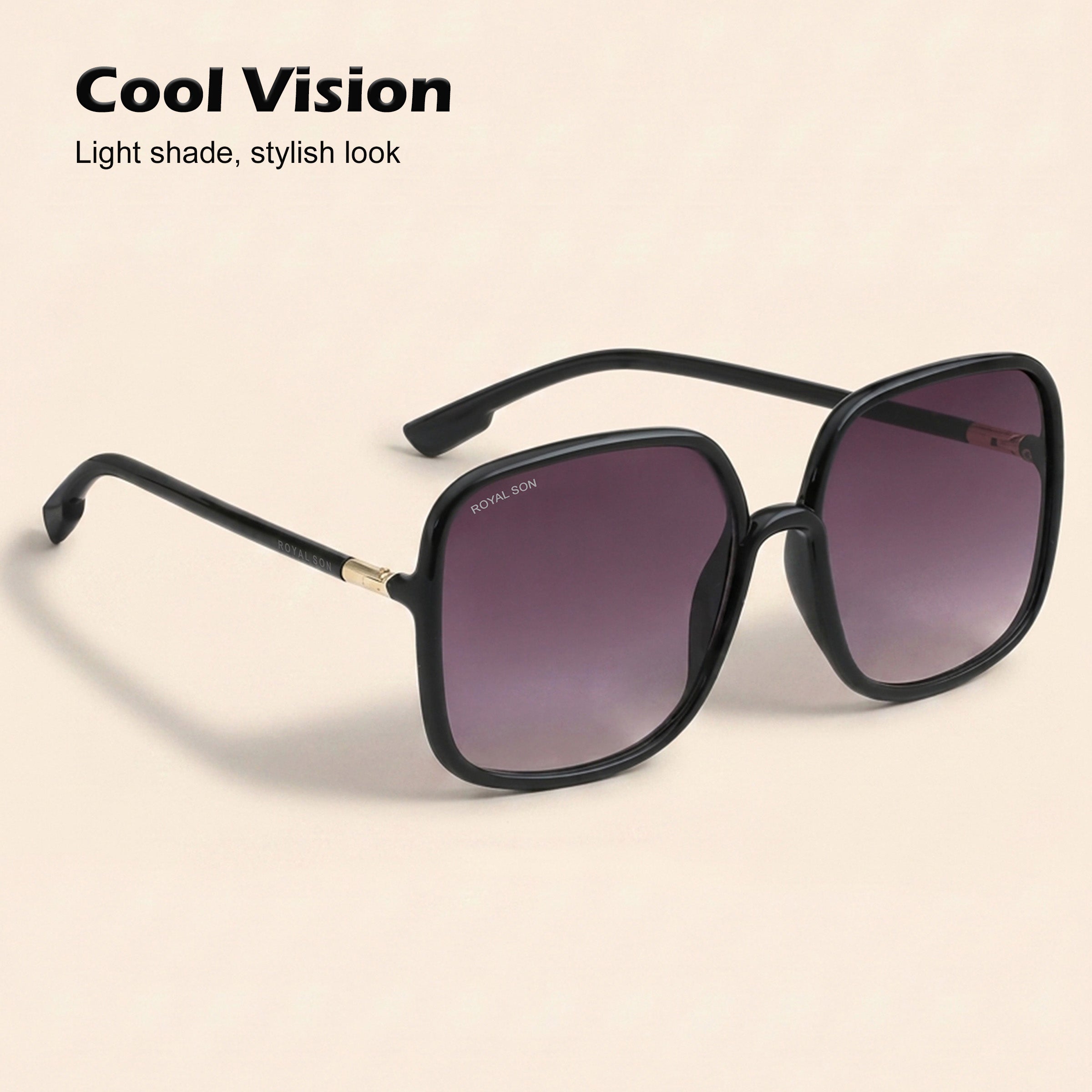 Royal Son Oversized Square UV Protected Women Sunglasses - CHI0096-C1