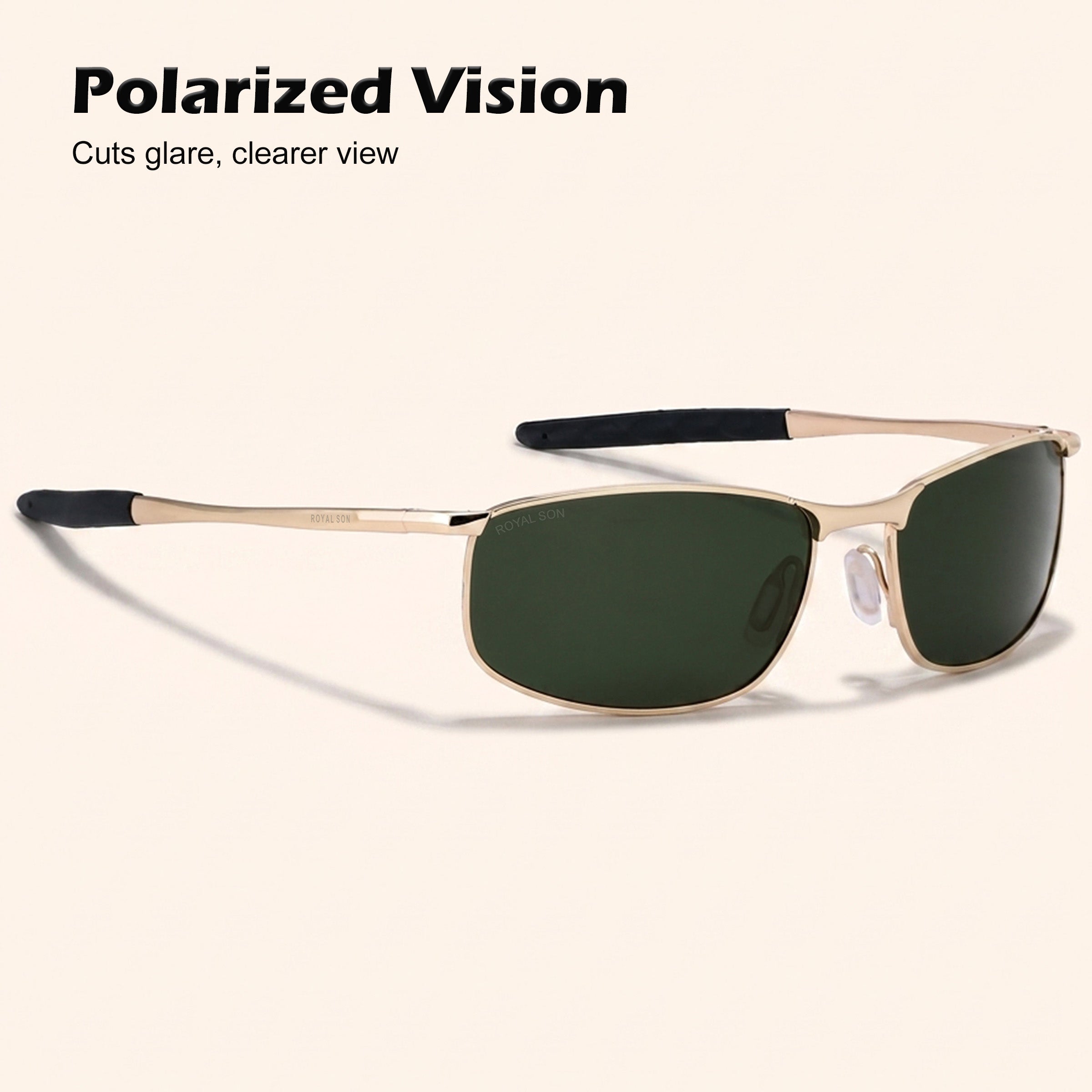 Royal Son Wrap-Around Polarized Men Sunglasses - CHI0083-C3