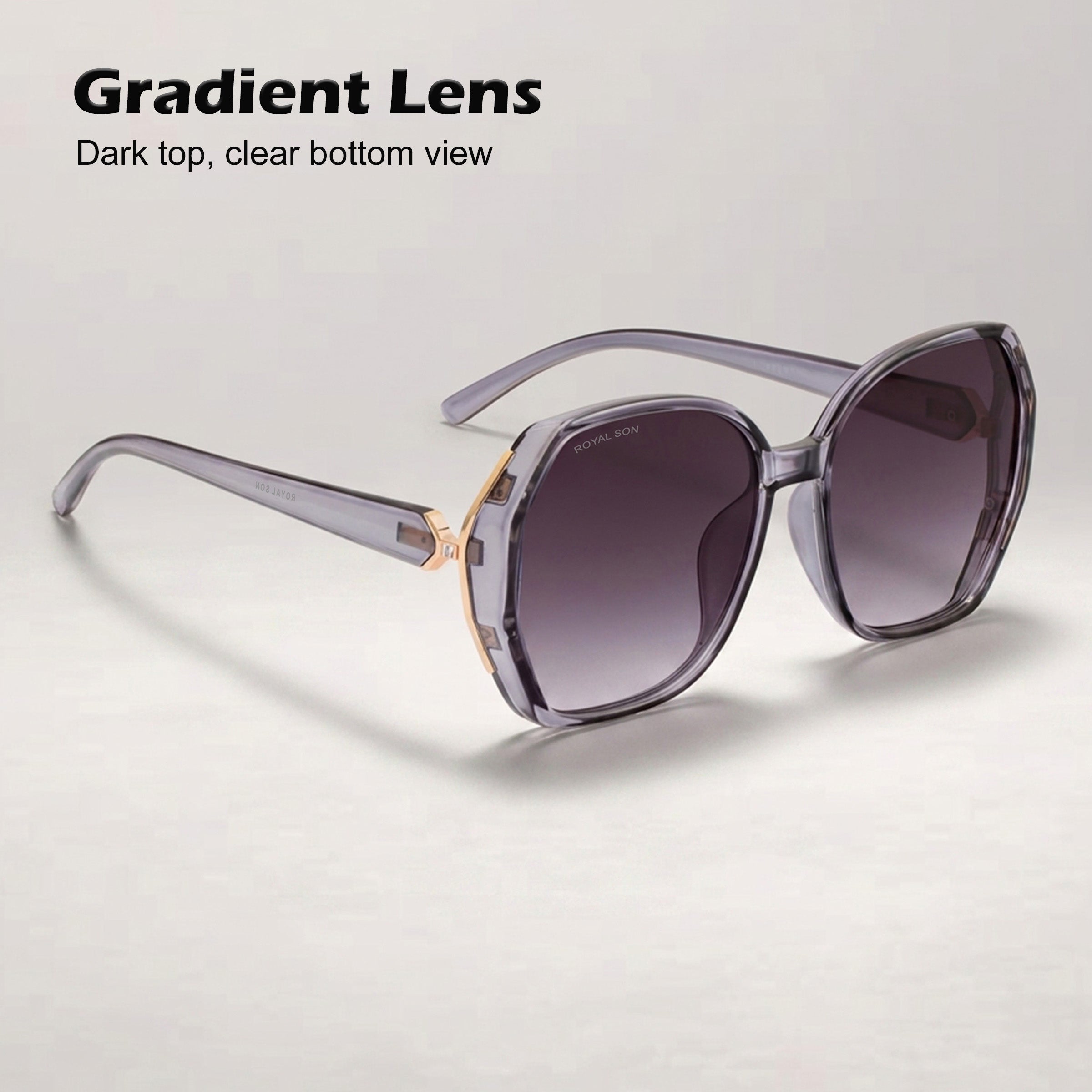 Royal Son Oversized Butterfly UV Protected Women Sunglasses - CHIWM00114-C2