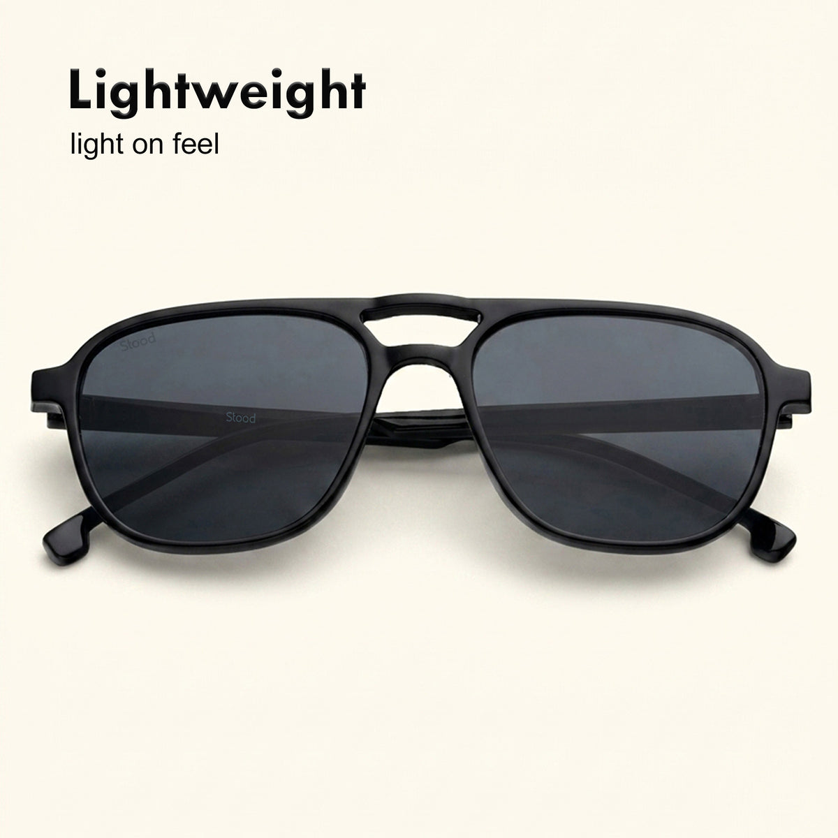 Stood Retro Square Black UV Protection Sunglasses For Men & Women Stylish – SG-STD0017-C1