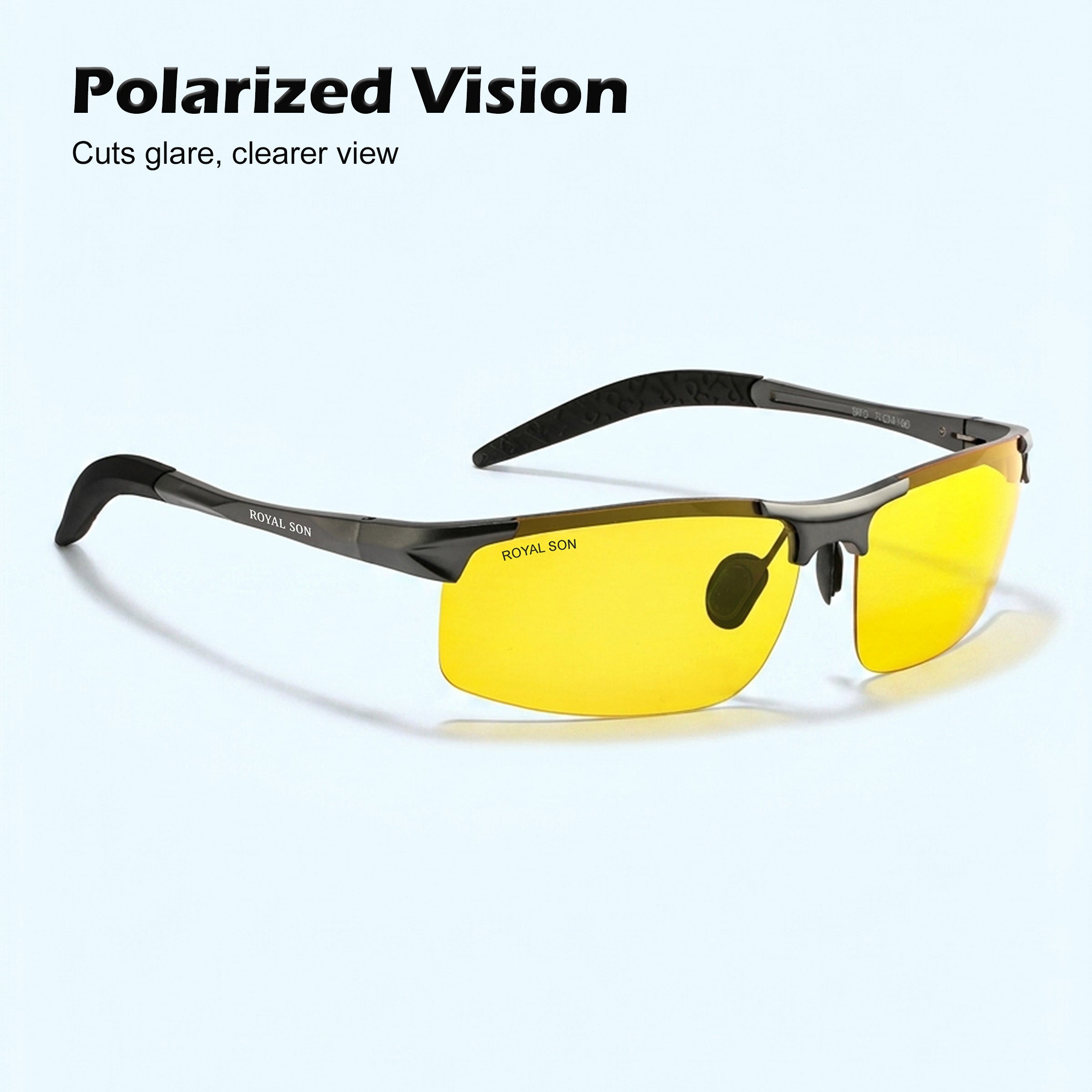 Royal Son Wrap-Around Polarized Men Sunglasses - CHI0094-C4