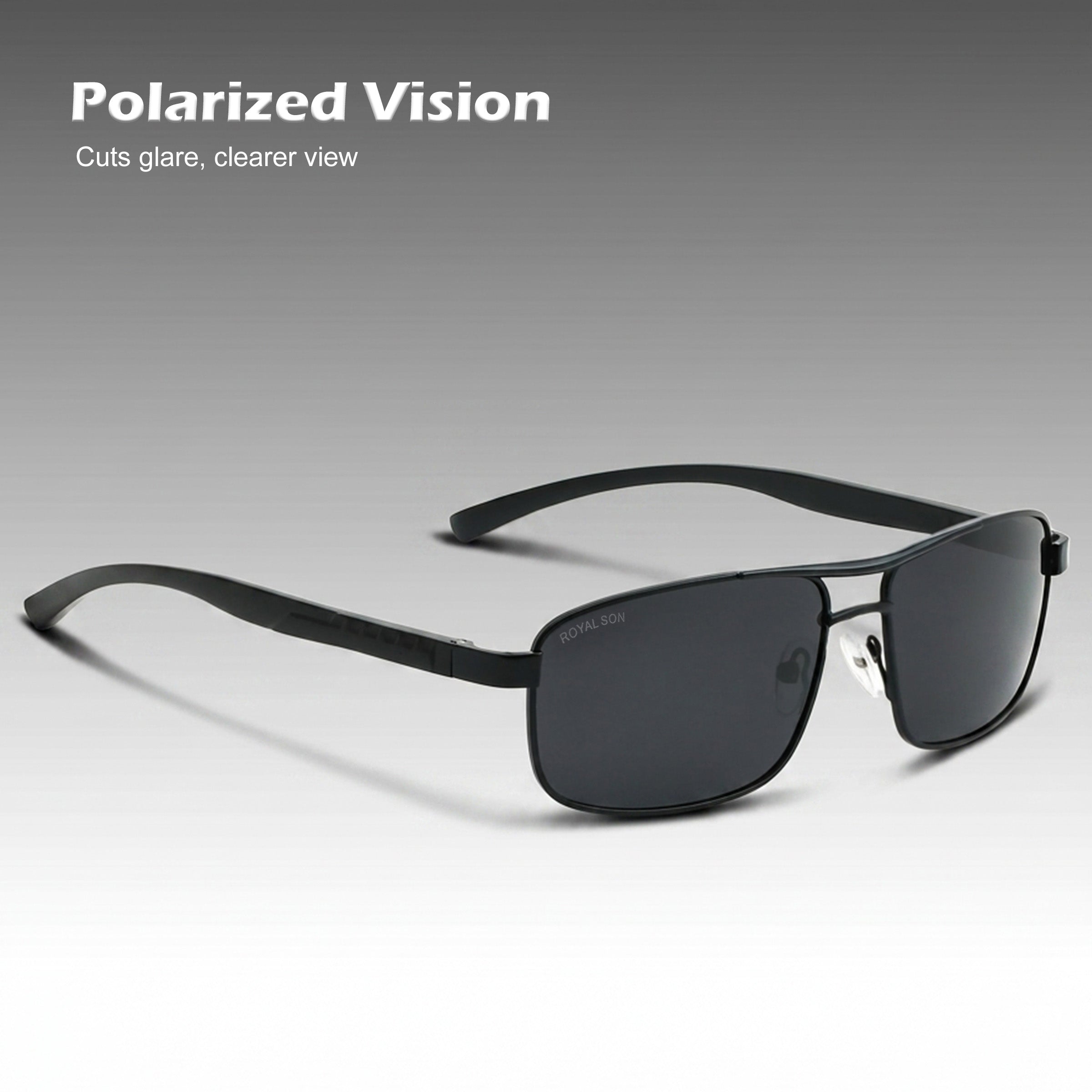 Royal Son Rectangular Polarized Men Sunglasses - CHI0085-C1