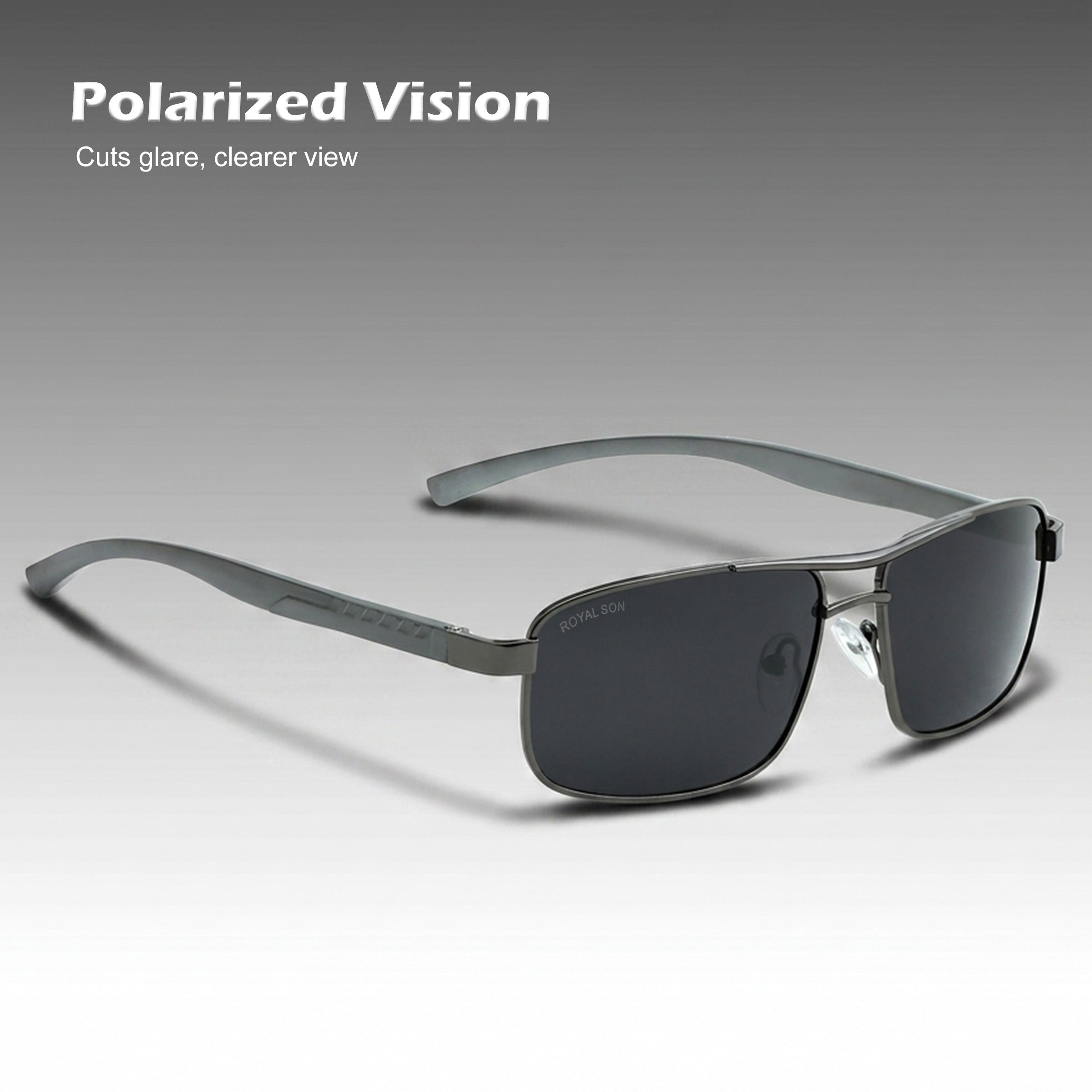 Royal Son Rectangular Polarized Men Sunglasses - CHI0085-C2