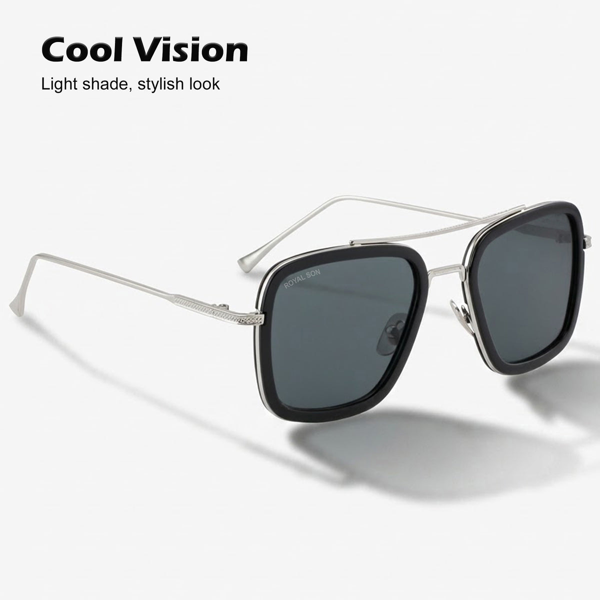 Royal Son Square UV Protected Men Women Sunglasses - CHI0071
