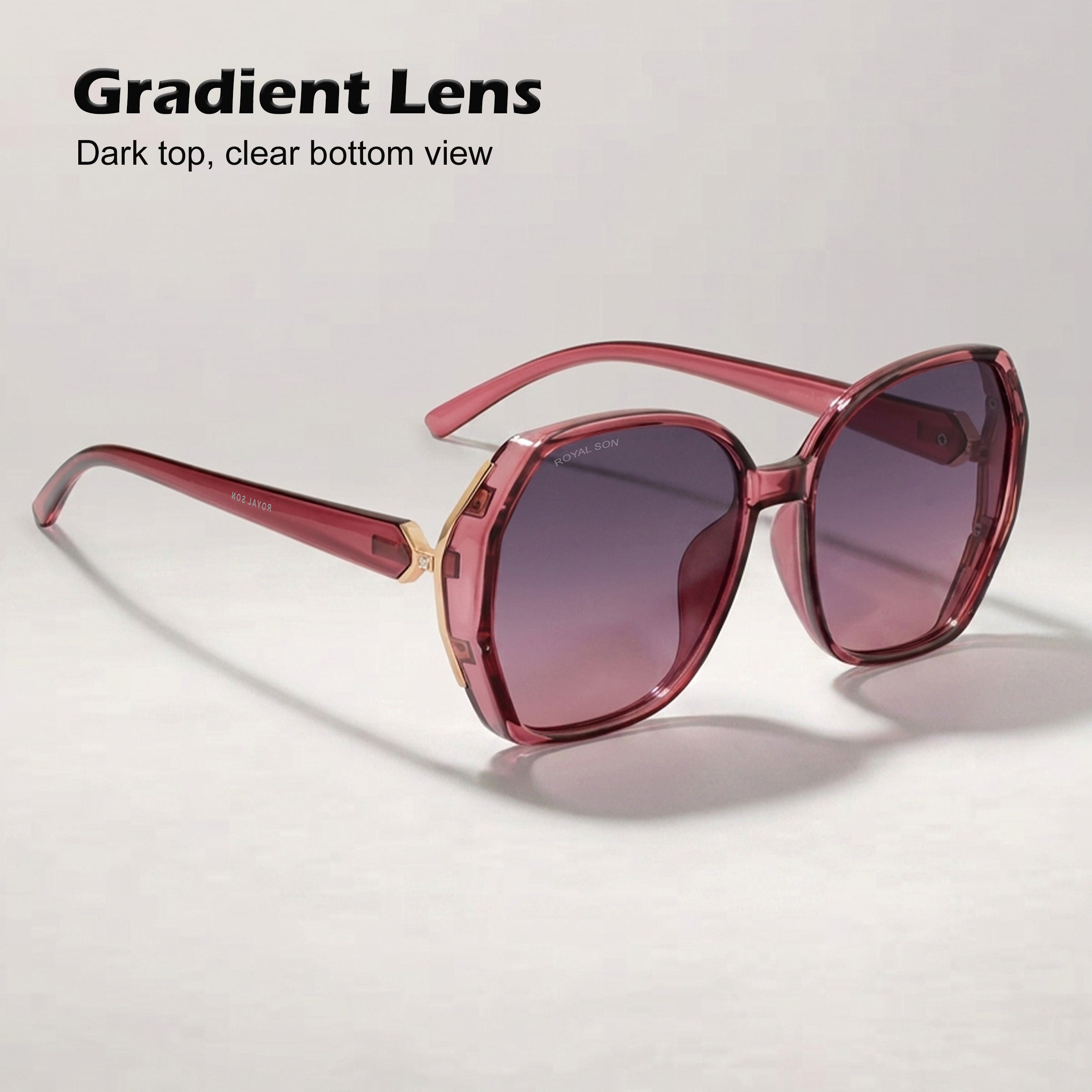 Royal Son Oversized Butterfly UV Protected Women Sunglasses - CHIWM00114-C4