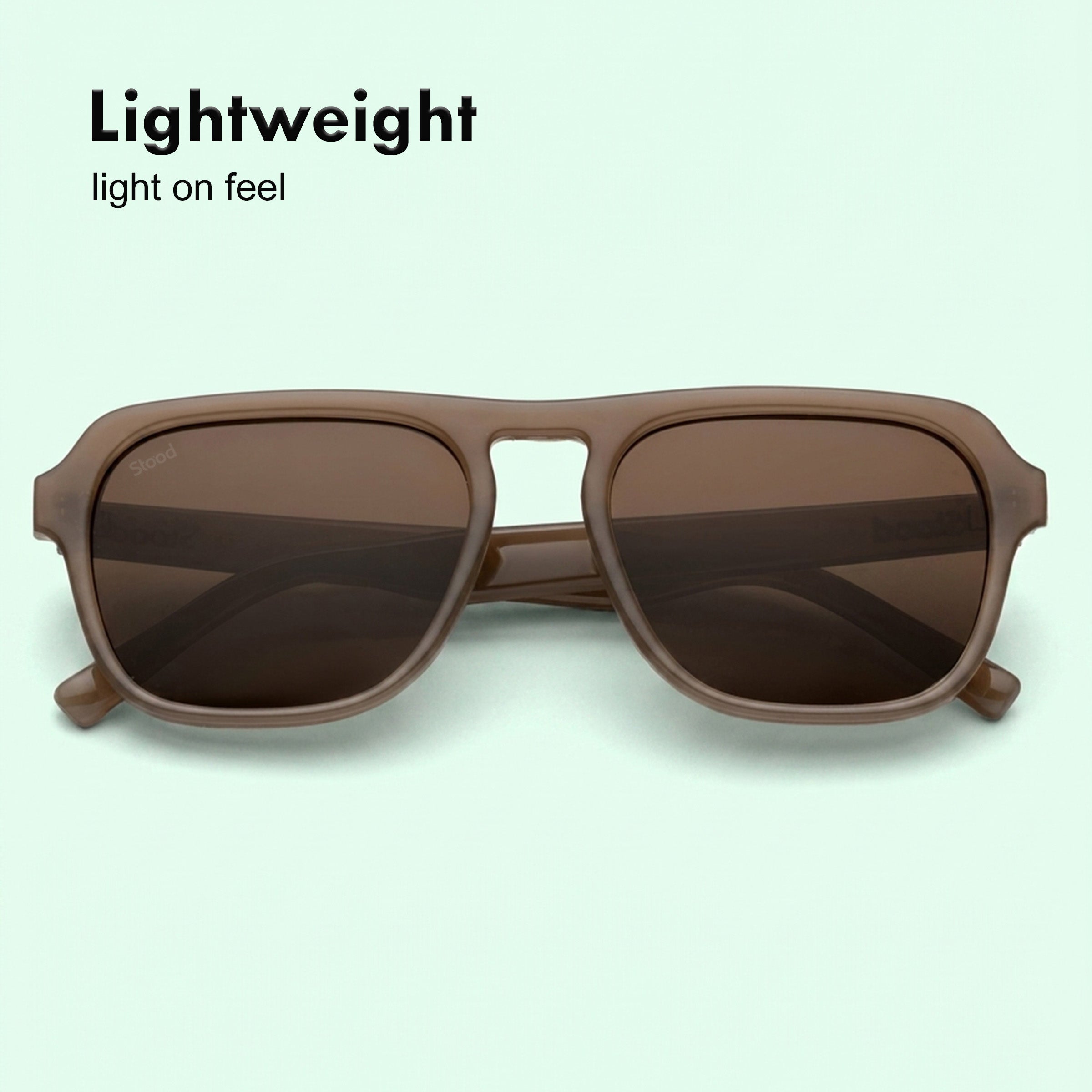 Stood Retro Square Brown UV Protection Goggles For Men & Women Sunglasses – SG-STD0024-C3