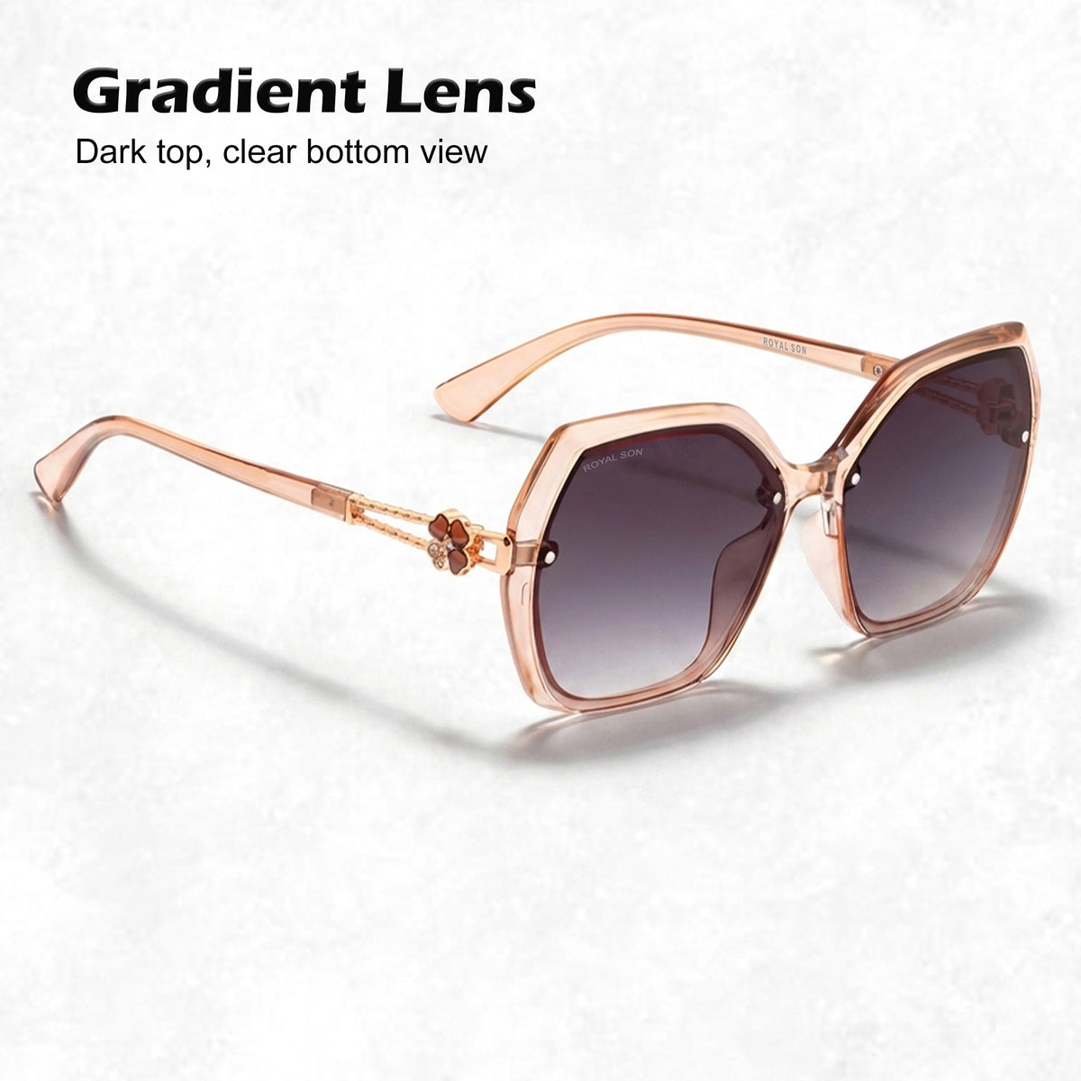 Royal Son Oversized Butterfly UV Protected Women Sunglasses - CHIWM00115-C4