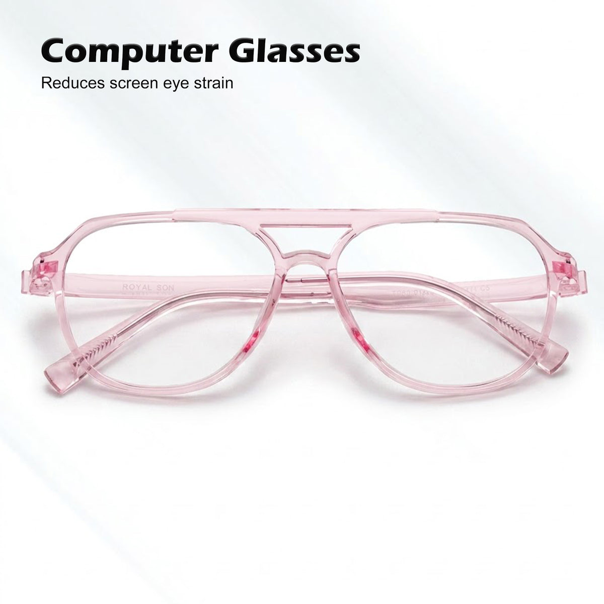 Royal Son Pilot Black Computer Glasses Men Women  - SF0060-C5