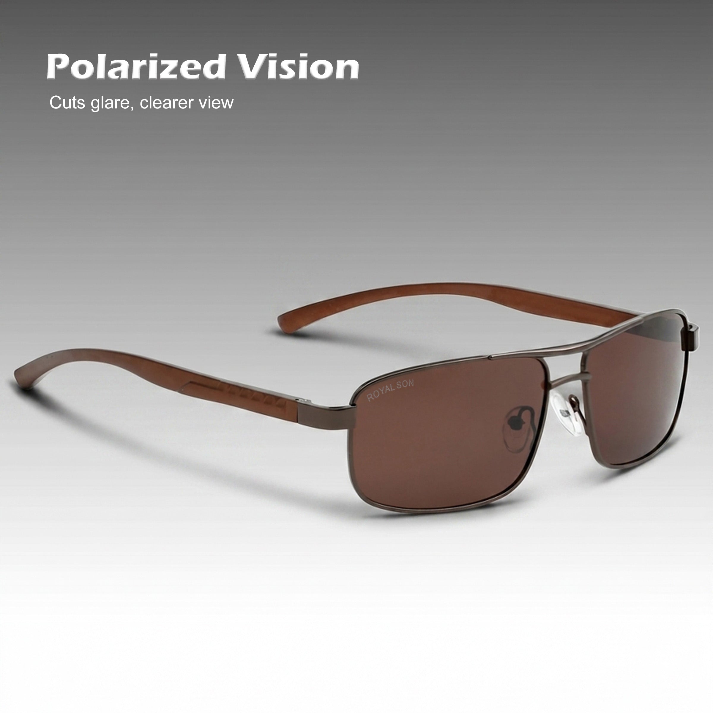 Royal Son Rectangular Polarized Men Sunglasses - CHI0085-C3