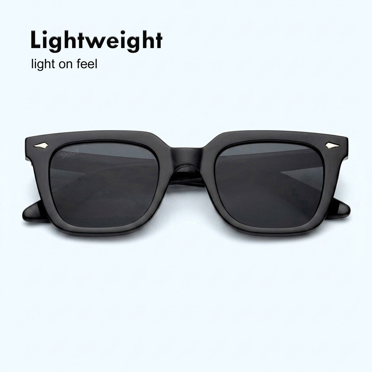 Stood Retro Square Black UV Protection Sunglasses For Men & Women Stylish – SG-STD0013-C1