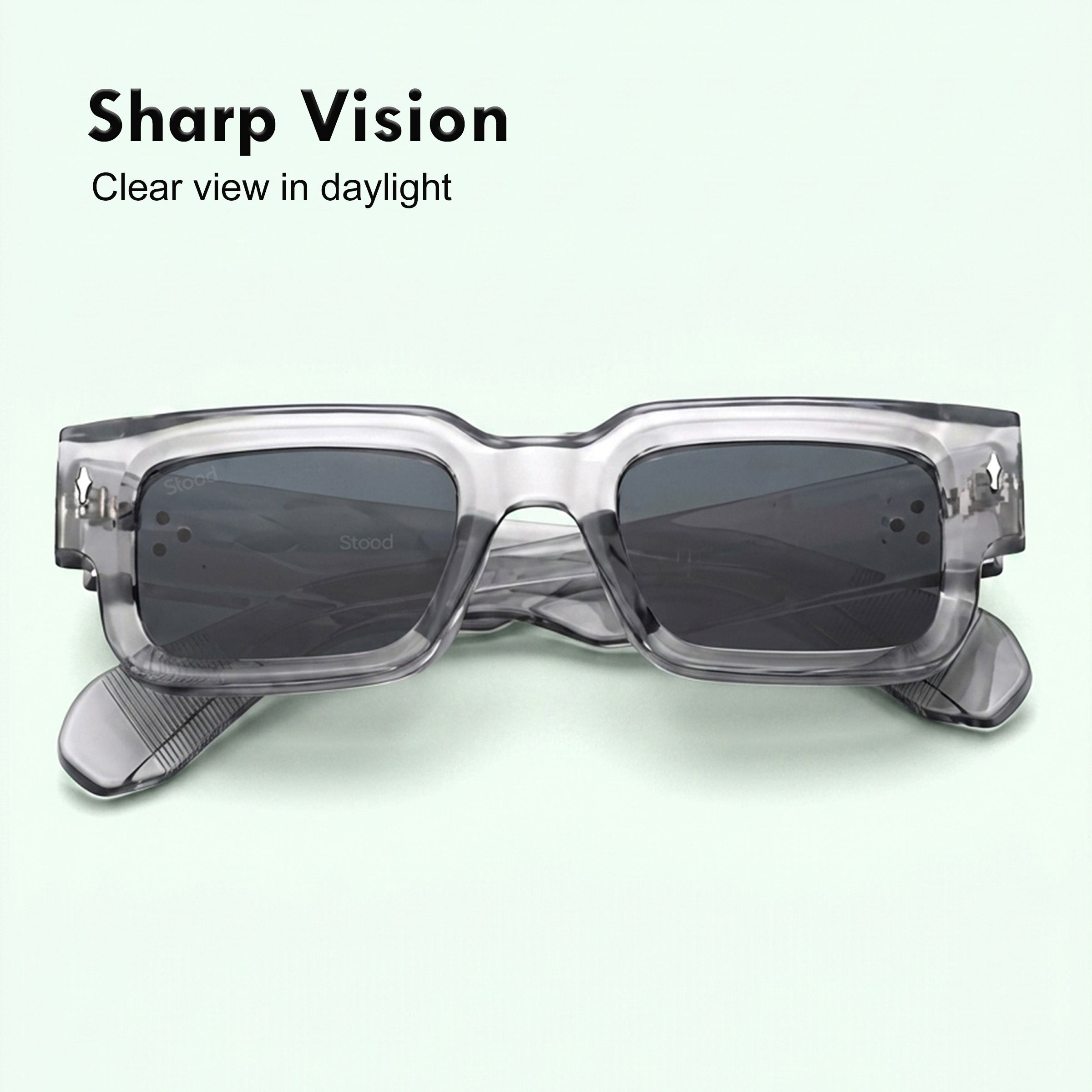 Stood Narrow Square Black UV Protection Chashma For Men & Women New Style – SG-STD0014-C2