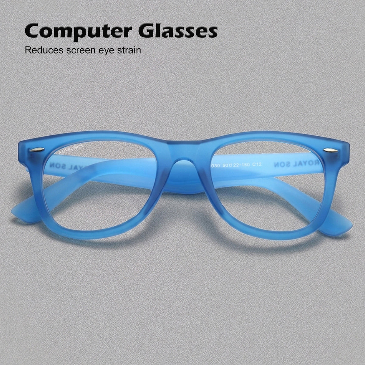ROYAL SON Stylish Blue Cut Specs For Men Women - SF-RS3030-C12