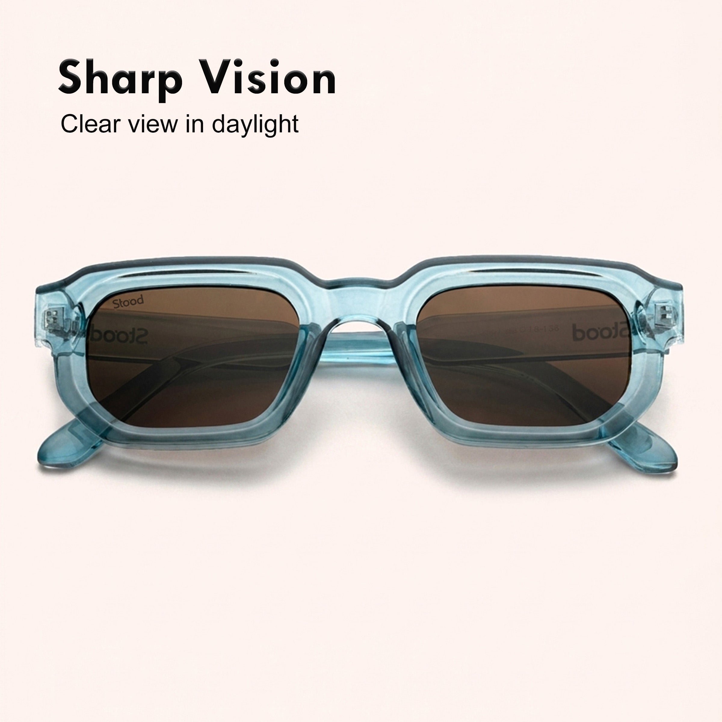 Stood Retro Square Brown UV Protection Goggles For Men & Women Sunglasses – SG-STD0025-C3