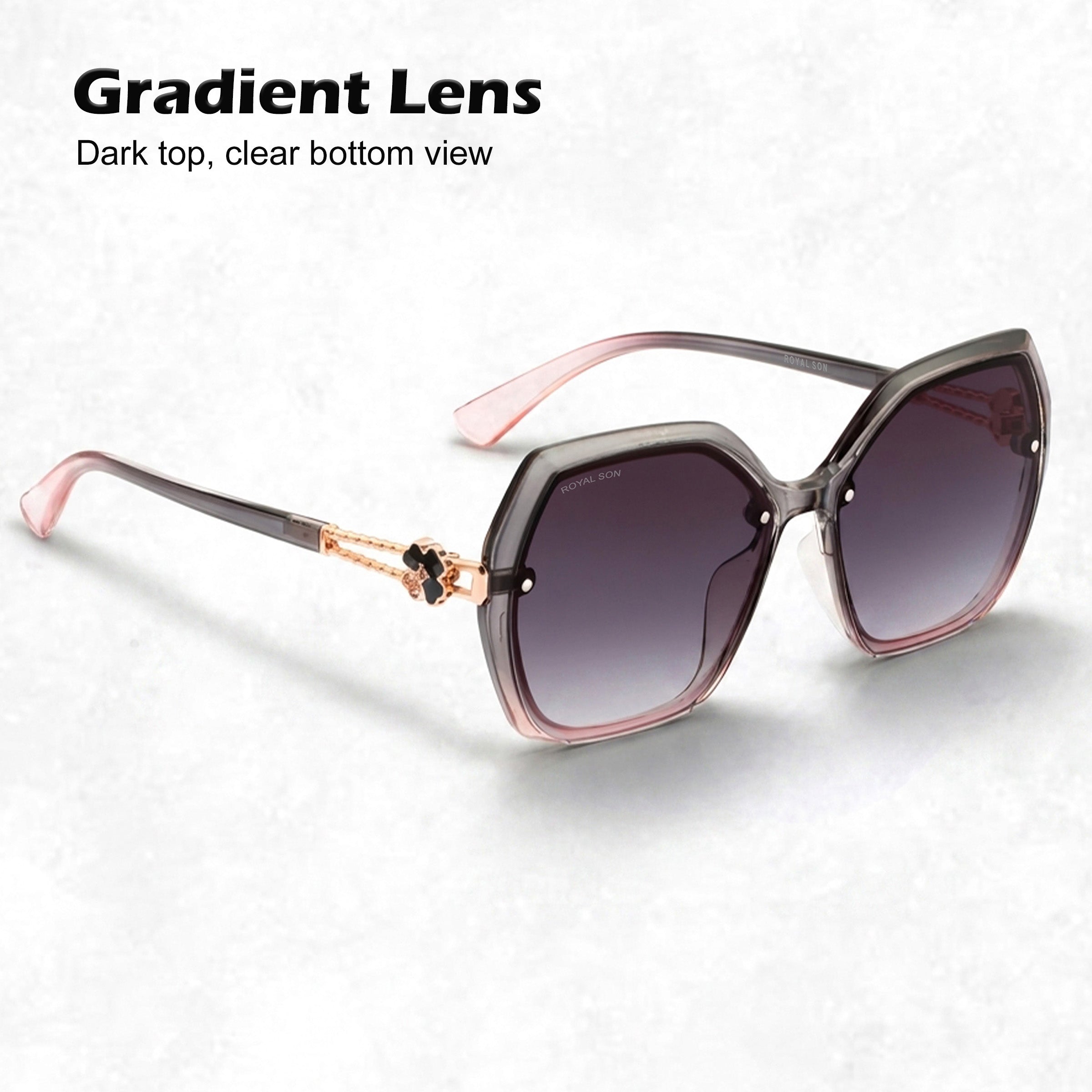 Royal Son Oversized Butterfly UV Protected Women Sunglasses - CHIWM00115-C2