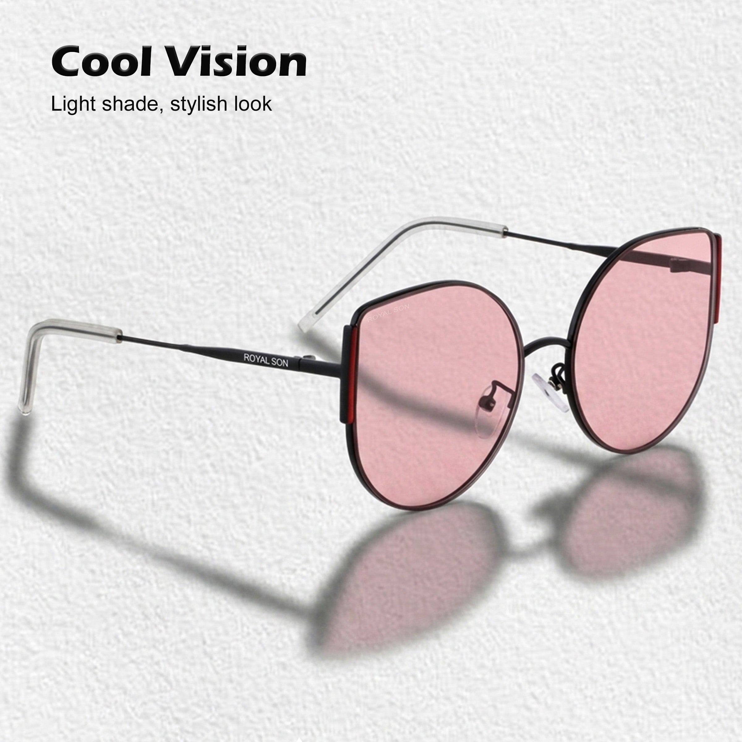Royal Son Cat-Eye Oversized UV Protected Women Sunglasses - CHI0077