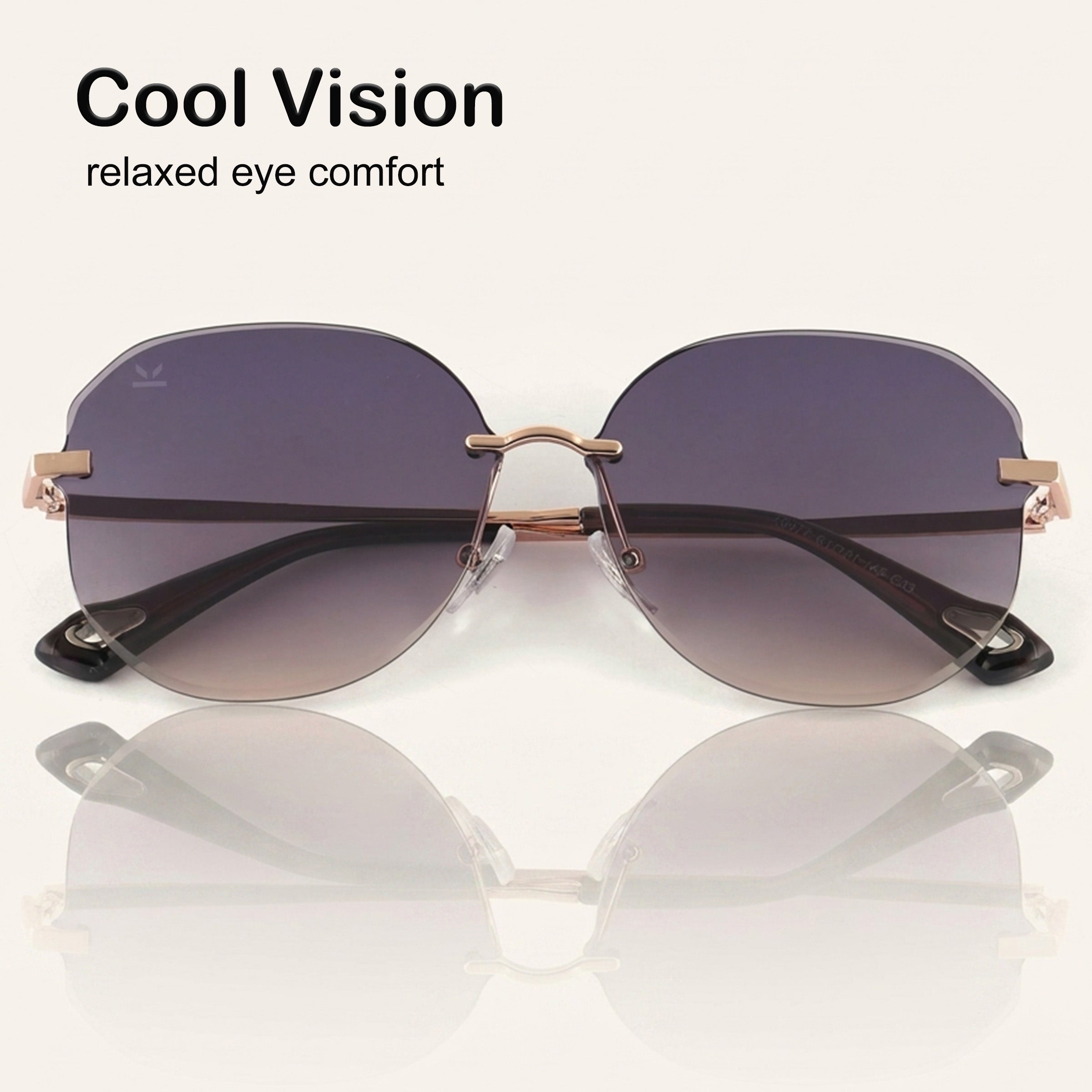 PERKEY UV Protected Branded Oversized Goggles For Women - PRKY0015-C2
