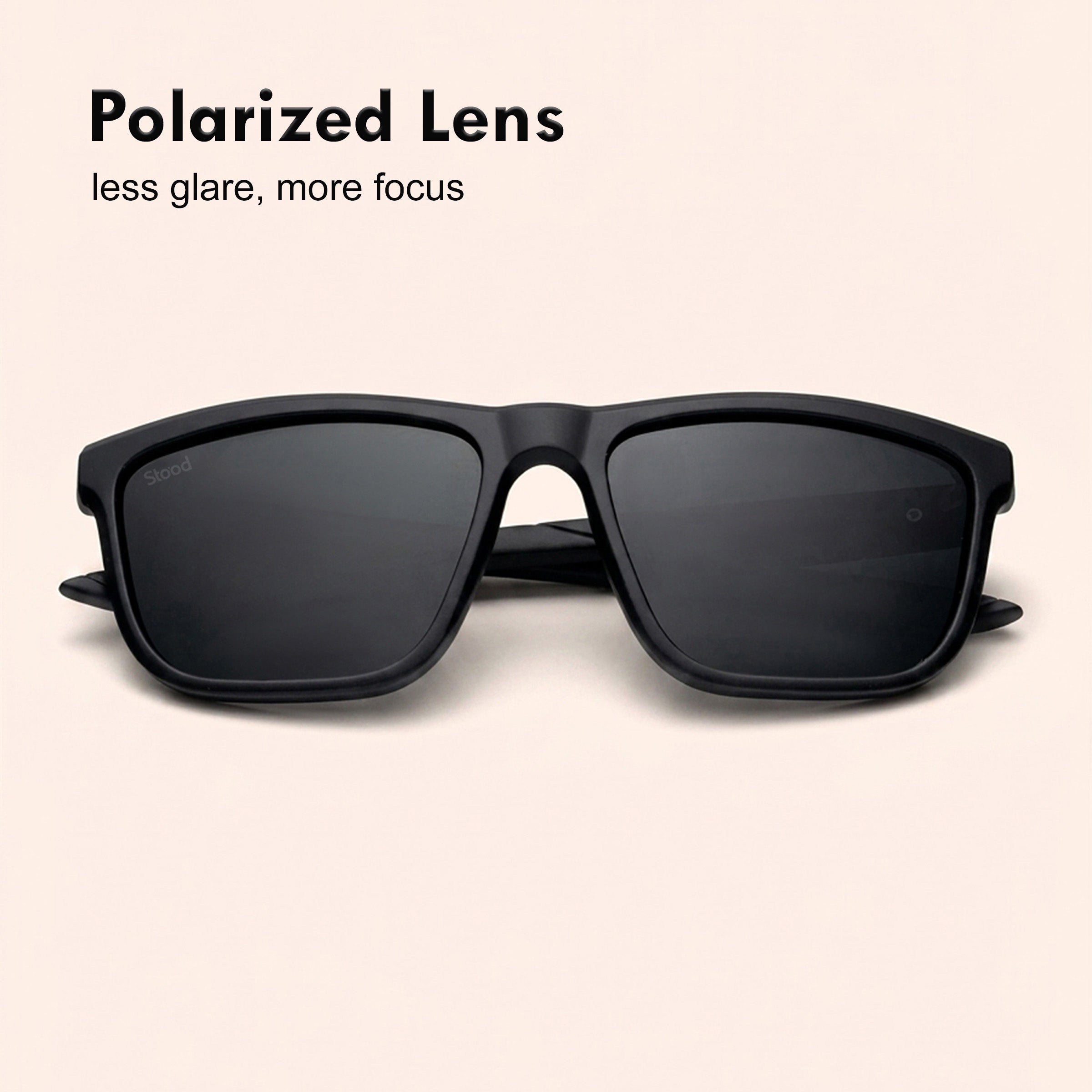 Stood Square Sports Black Polarized UV Protection Sunglasses For Men & Women Stylish – SG-STD0028-C1