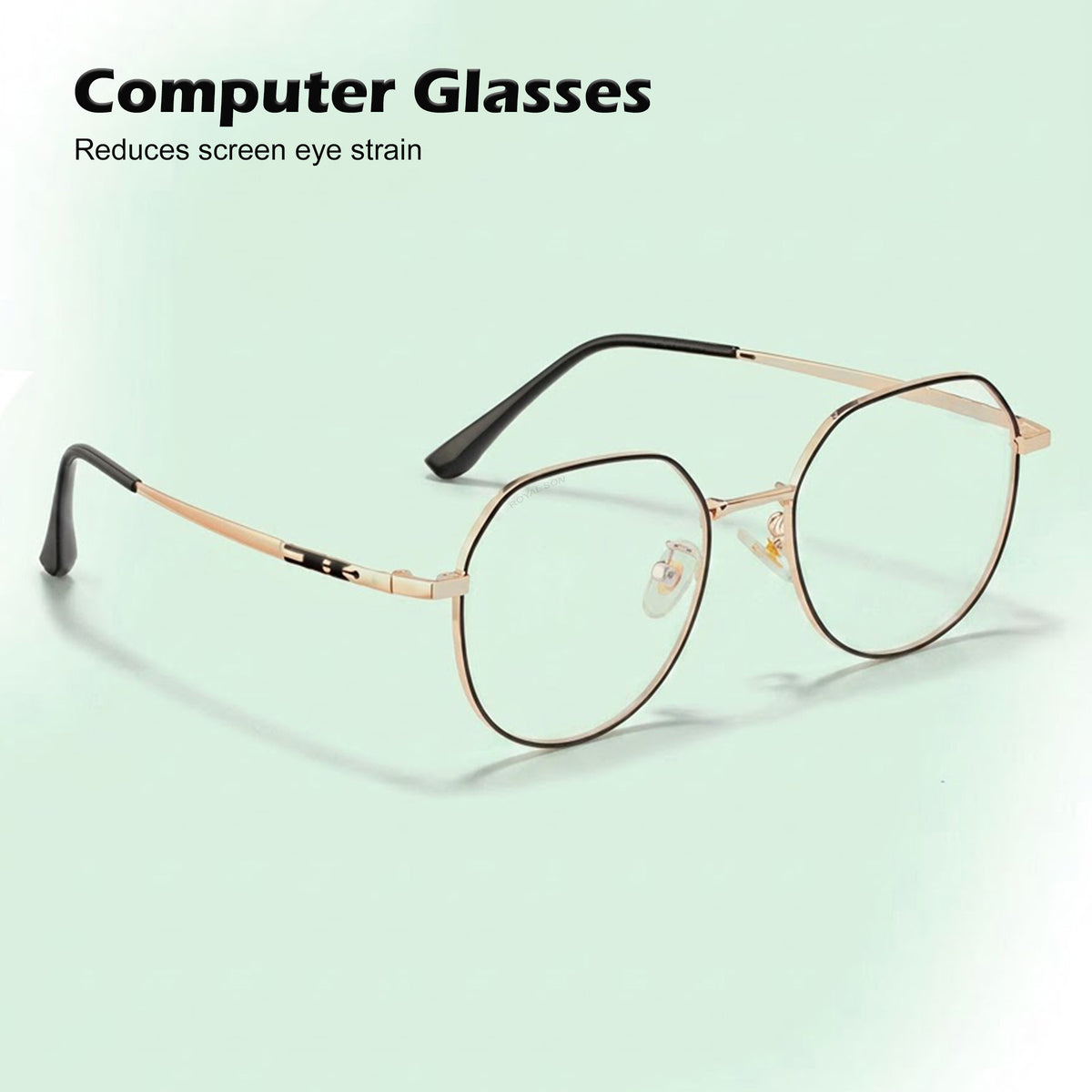 Royal Son Round Blue Ray Cut Men Women Eye Glasses - SF0018-C4