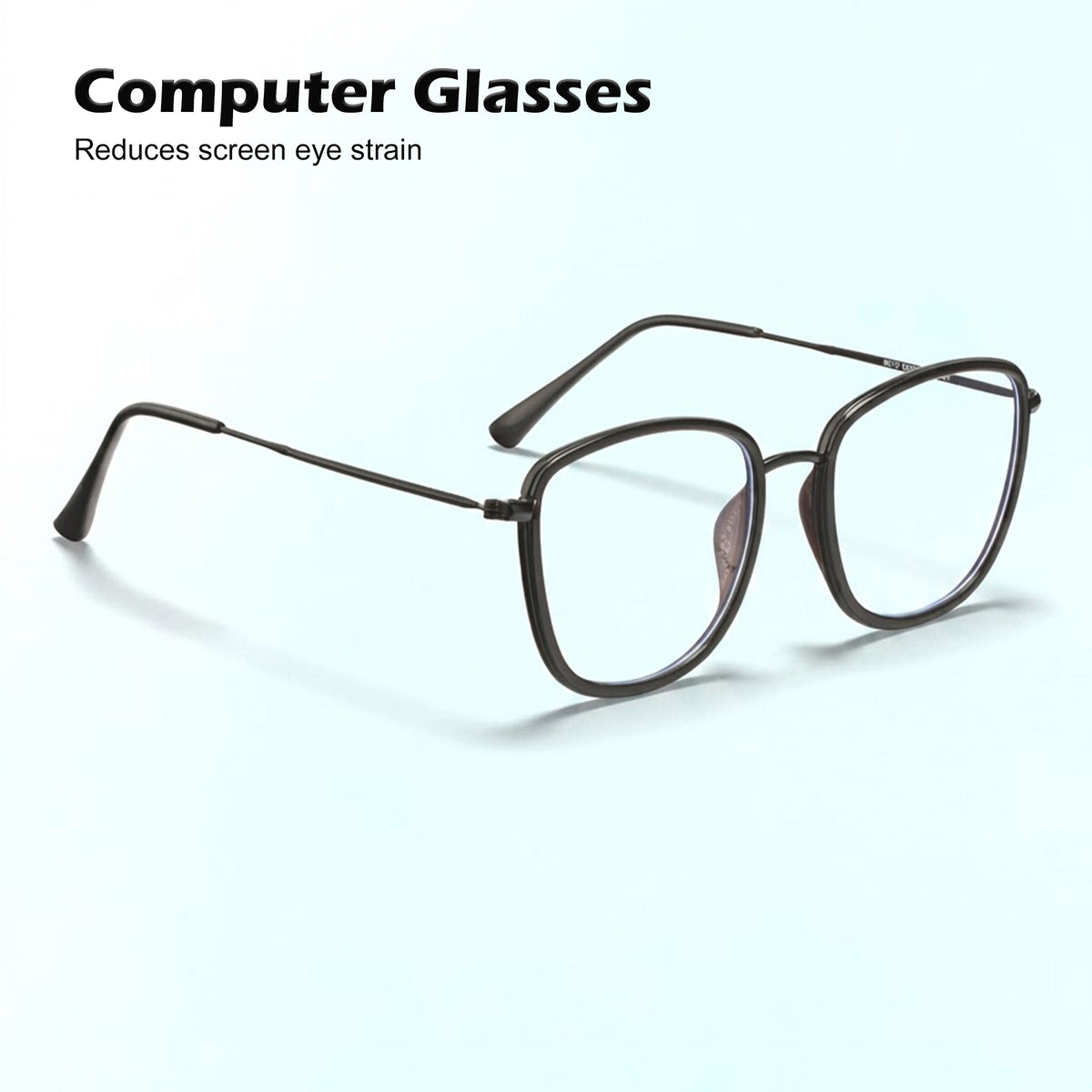 Royal Son Square Blue Ray Cut Men Women Eye Glasses - SF0015-C1