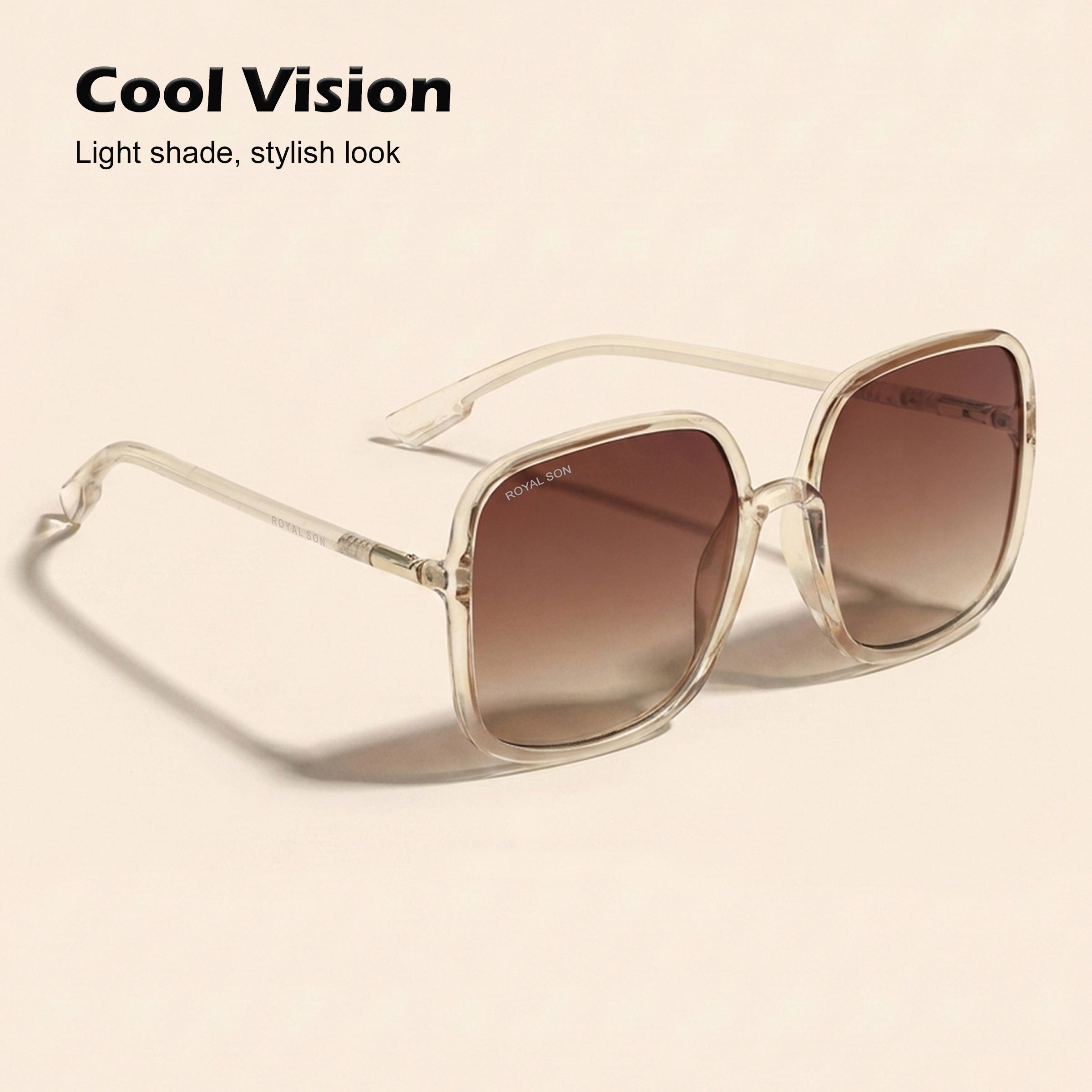 Royal Son Oversized Square UV Protected Women Sunglasses - CHI0096-C2
