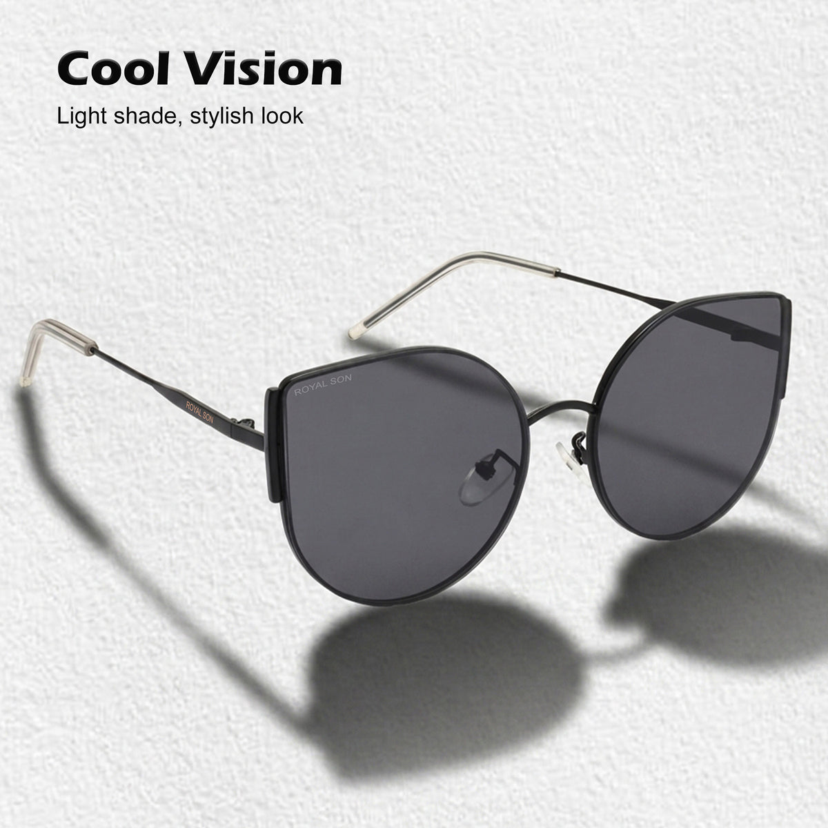Royal Son Cat-Eye Oversized UV Protected Women Sunglasses - CHI0054