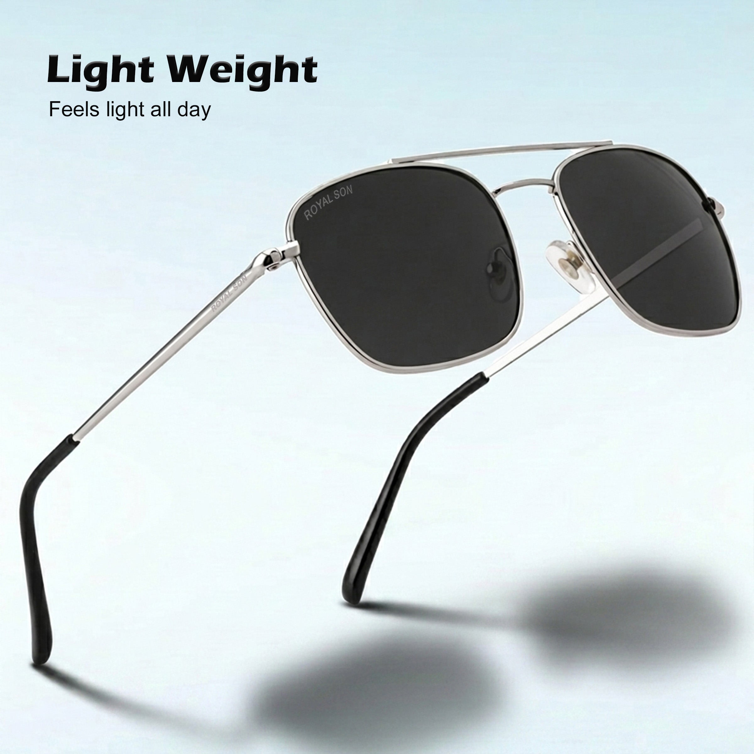 ROYAL SON UV Protected Square Sunglasses For Men And Women - RS0038AV