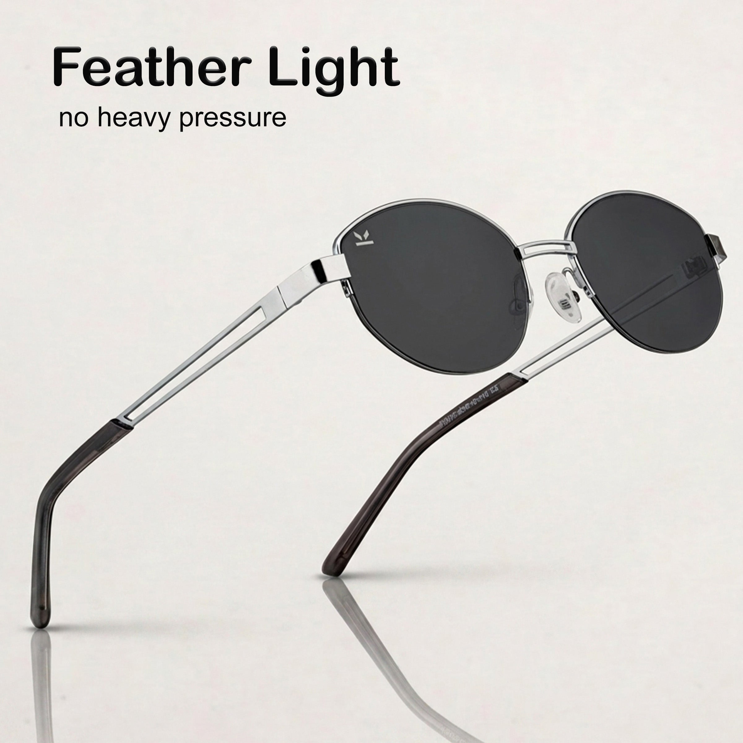 Perkey Oval UV Protection Sunglasses For Men & Women Stylish – PRKY0022-C1