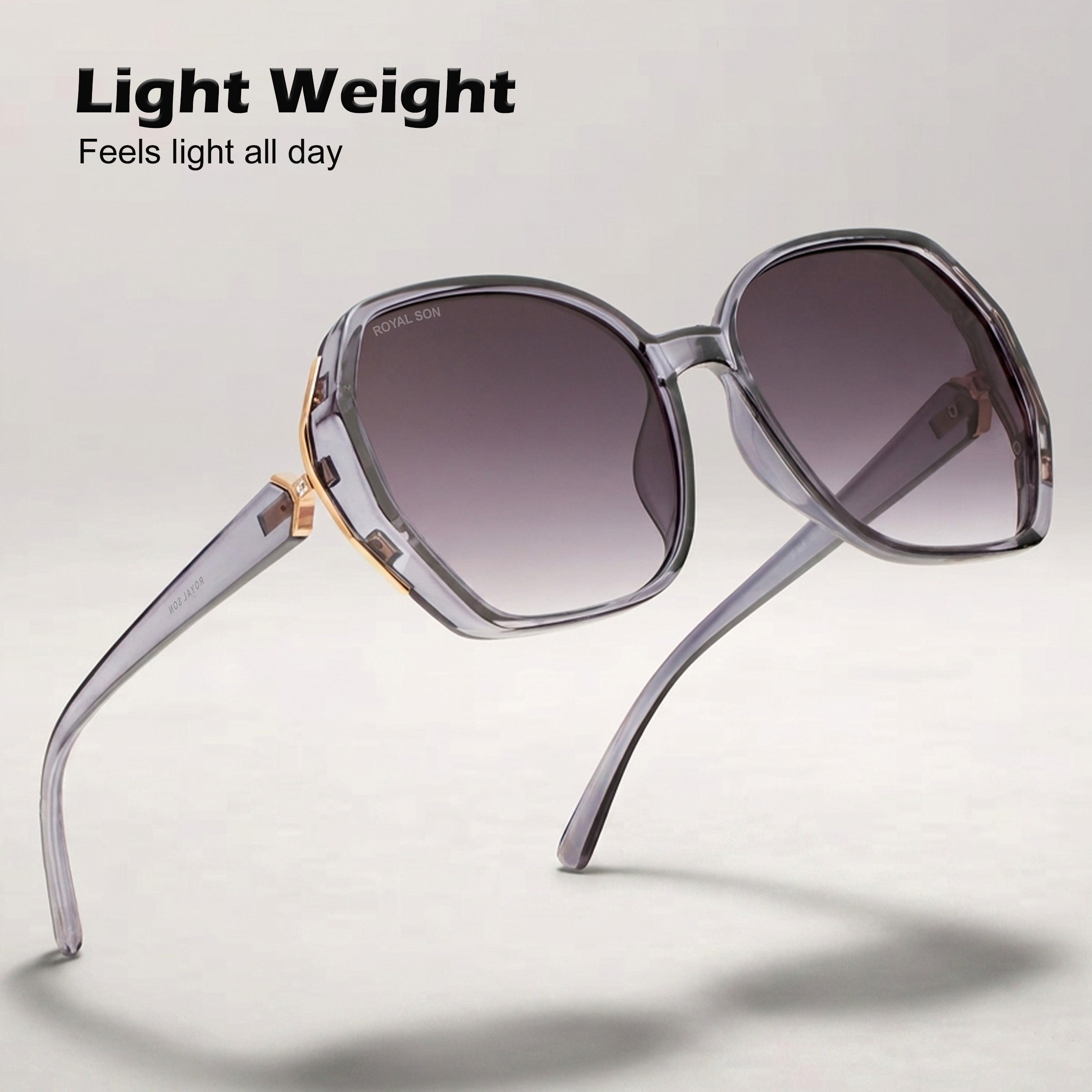Royal Son Oversized Butterfly UV Protected Women Sunglasses - CHIWM00114-C2