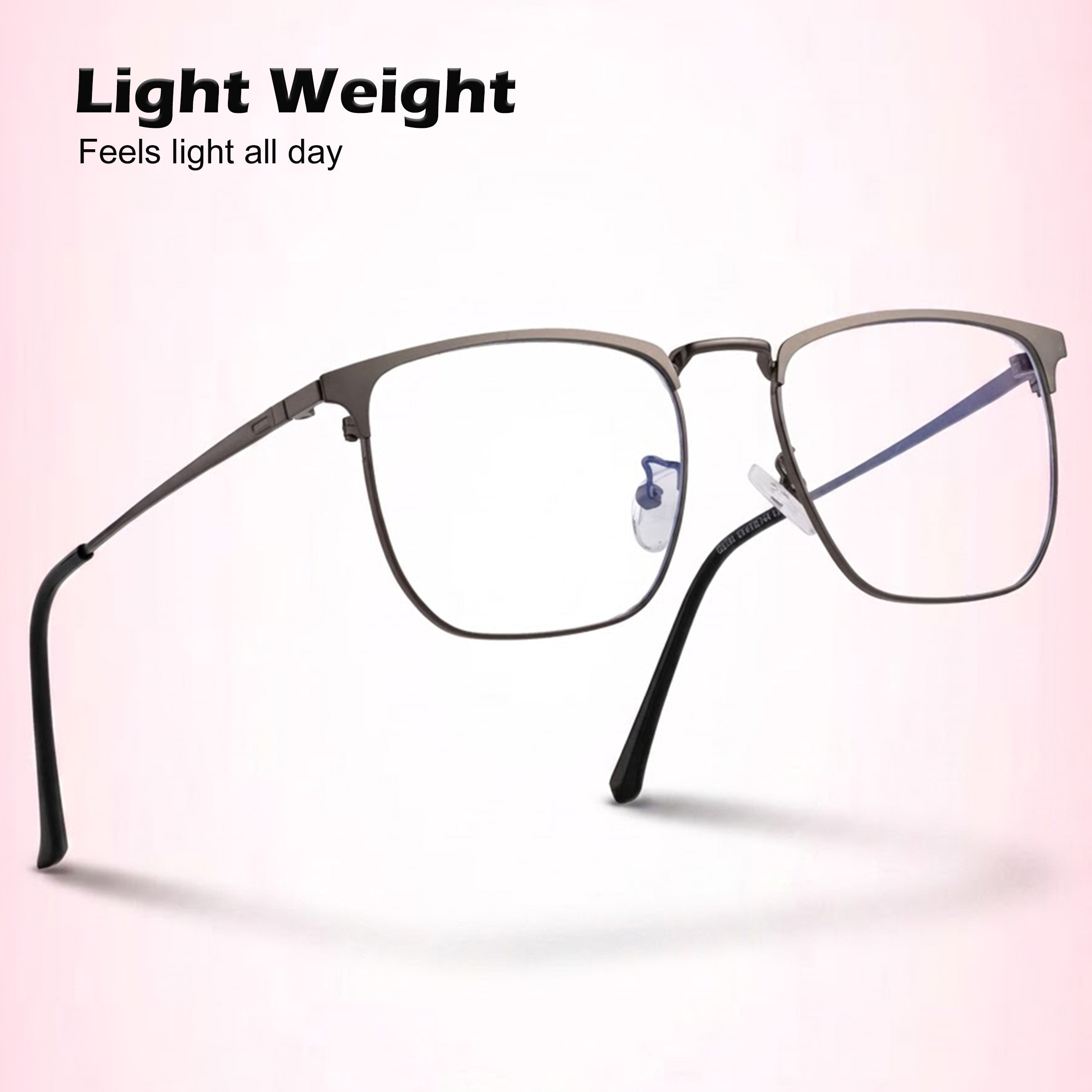 Royal Son Square Matte Black  Blue Light Blocking Spectacles Frames Men Women - SF0086-C1