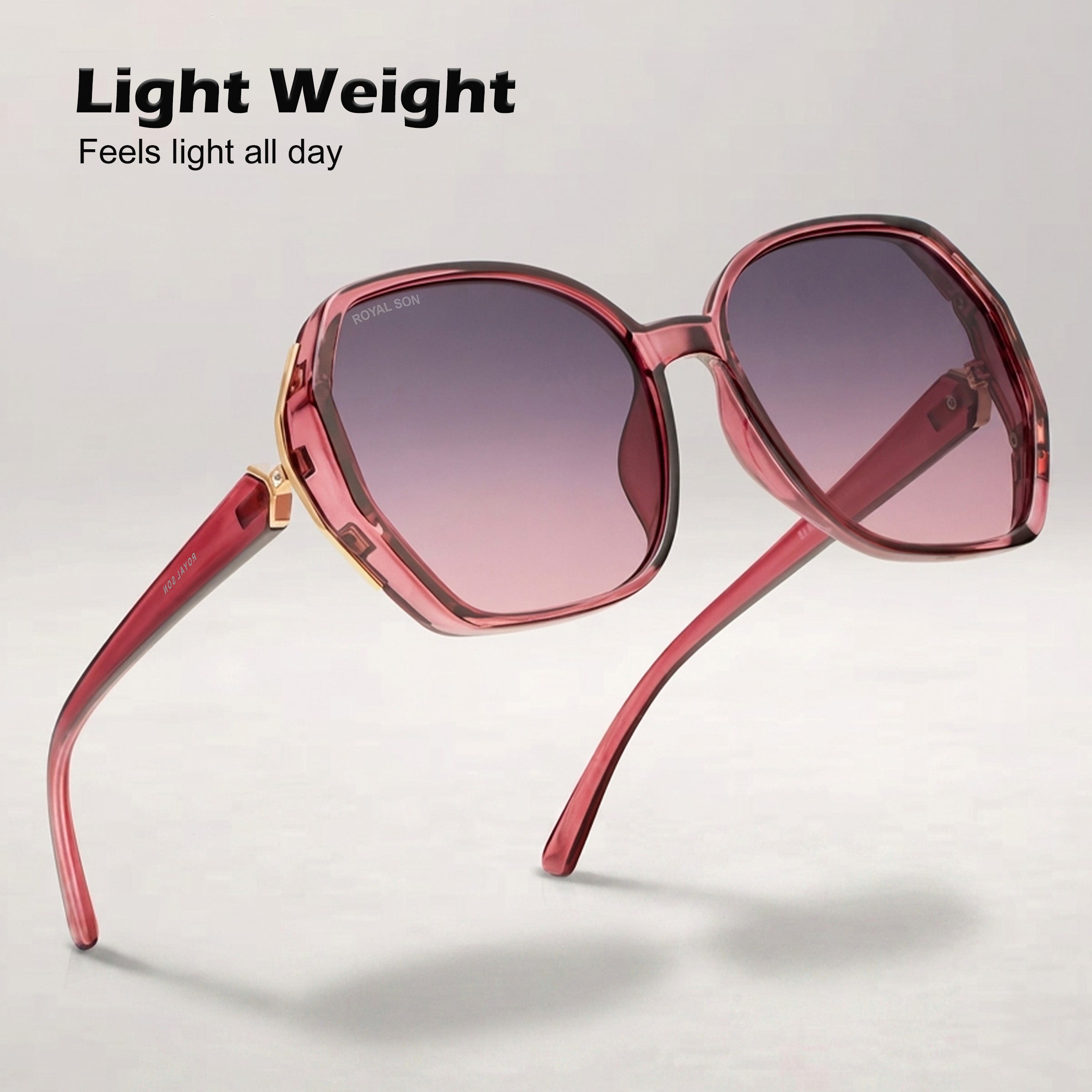 Royal Son Oversized Butterfly UV Protected Women Sunglasses - CHIWM00114-C4