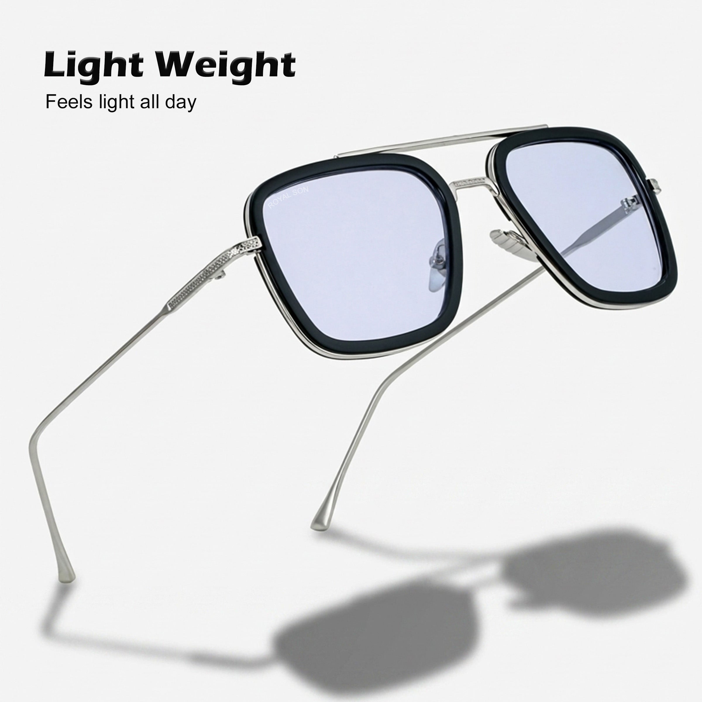 Royal Son Square UV Protected Men Women Sunglasses - CHI0074
