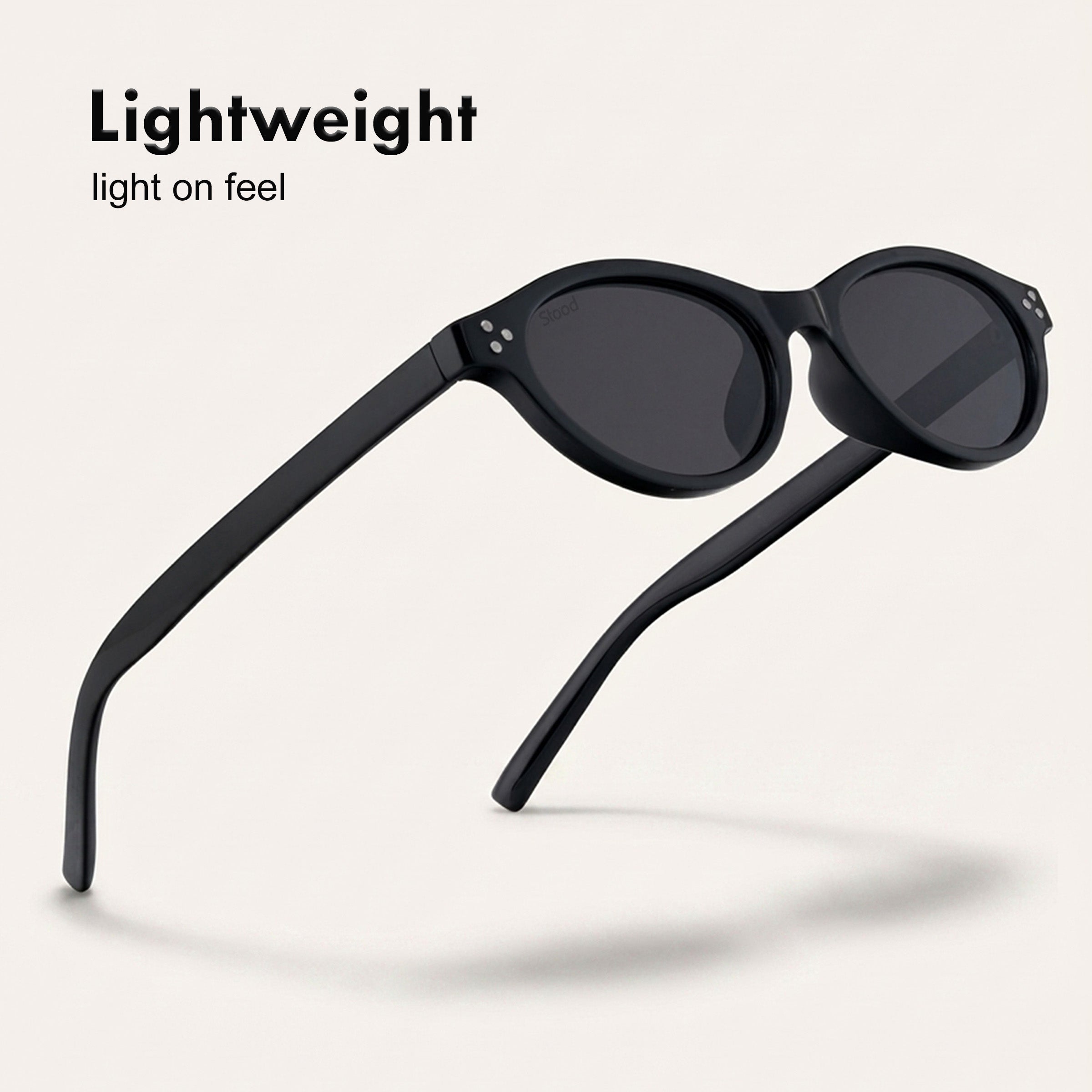 Stood Narrow Oval Black UV Protection Sunglasses For Men & Women Stylish – SG-STD0015-C1