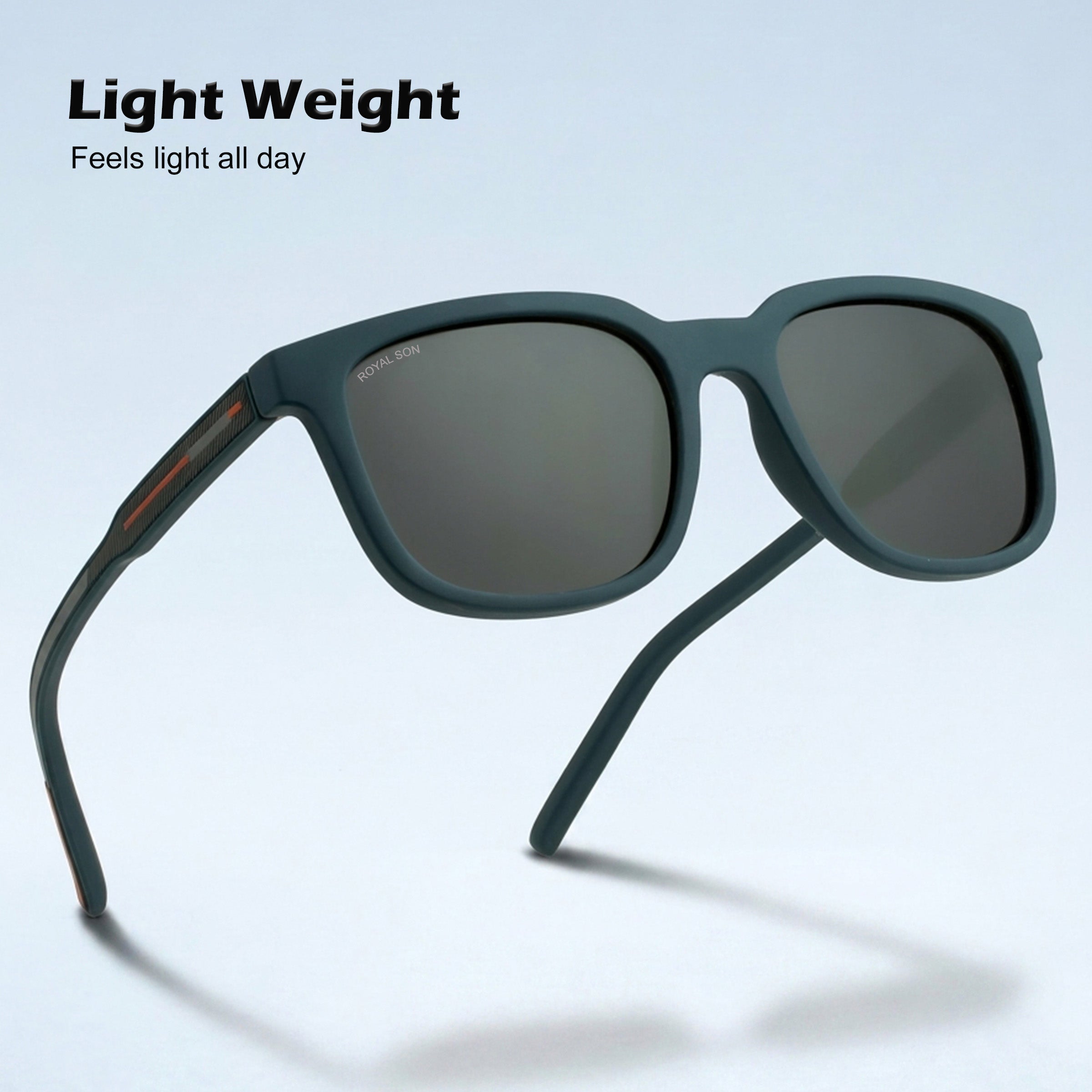 Royal Son Square Black UV Protection Polarized Sunglasses Men Women - - CHI00152-C5