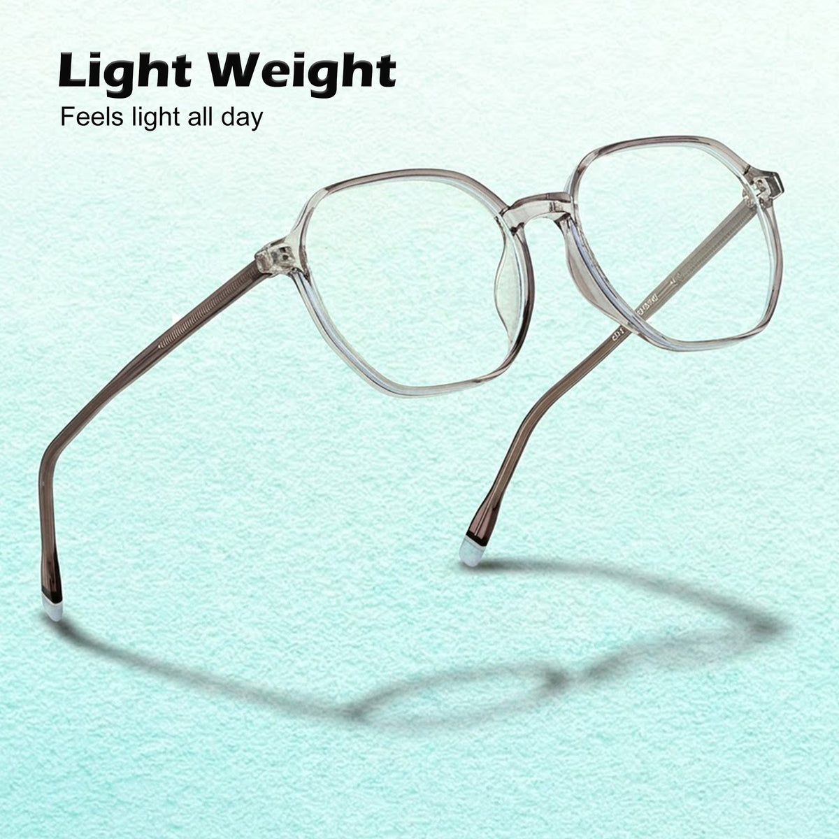 Royal Son Polygon Stylish White Men Spectacles Frame Eye Protection Laptop - SF0025-C3