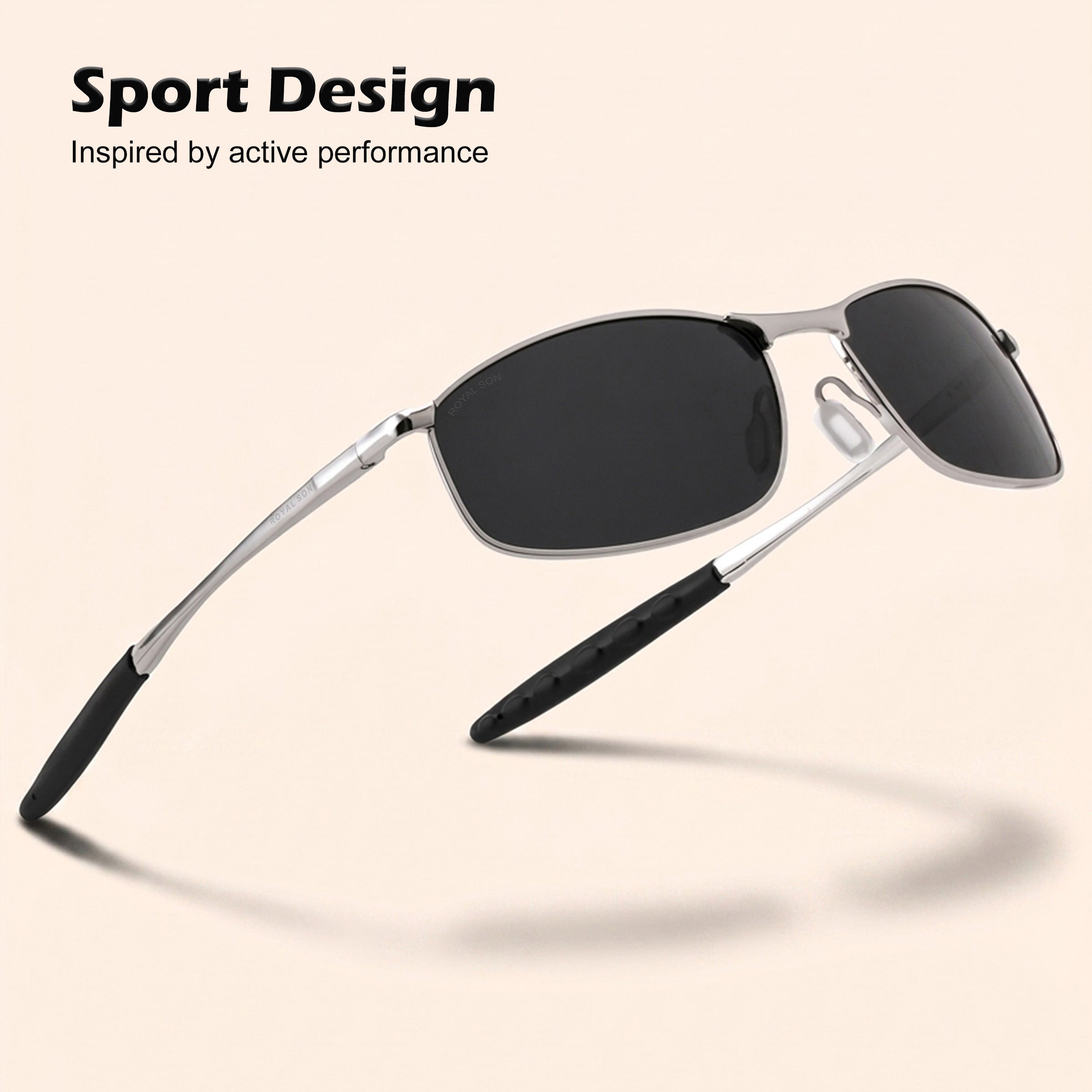 Royal Son Wrap-Around Polarized Men Sunglasses - CHI0083-C1