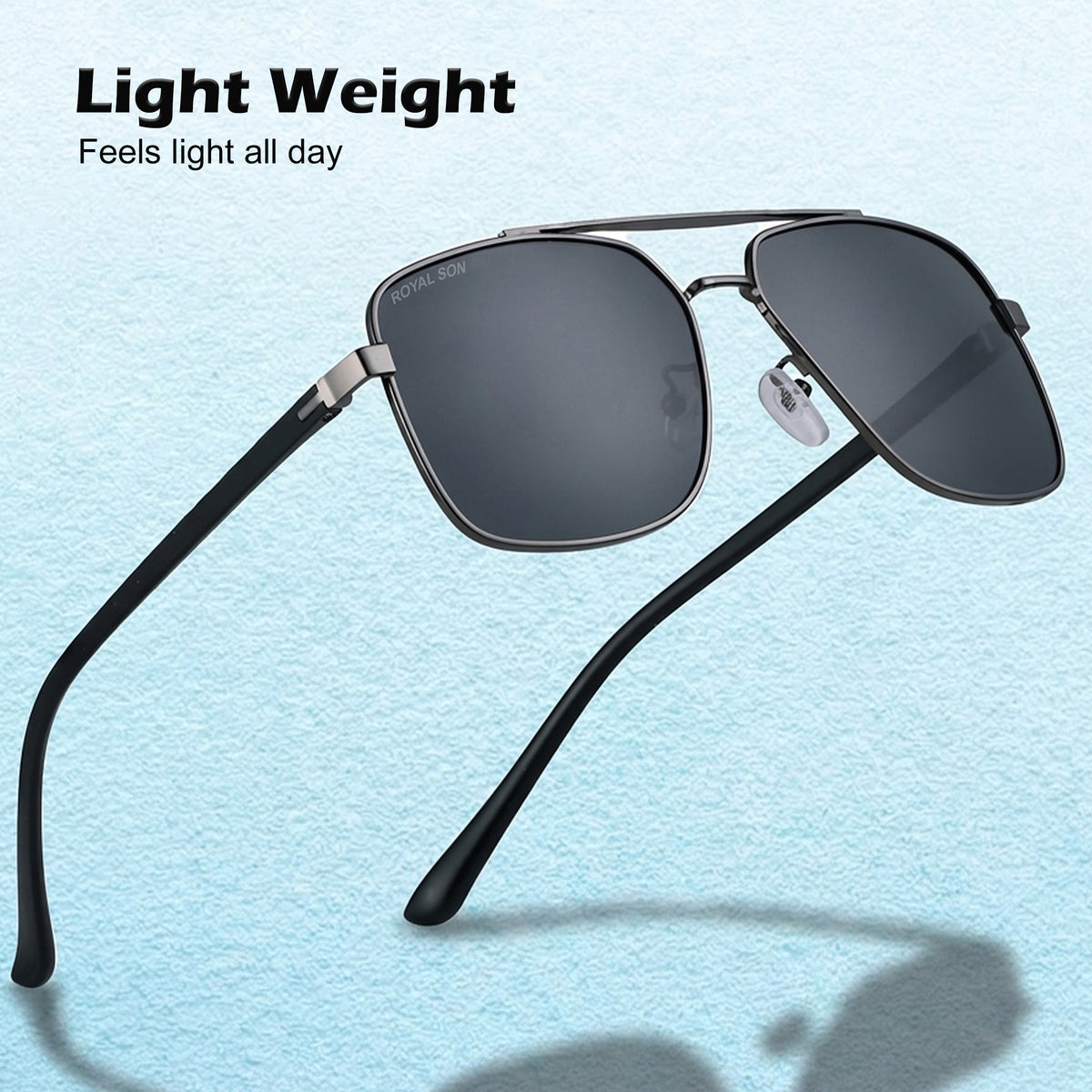 Royal Son Square Polarized Men Women Sunglasses - CHI0049