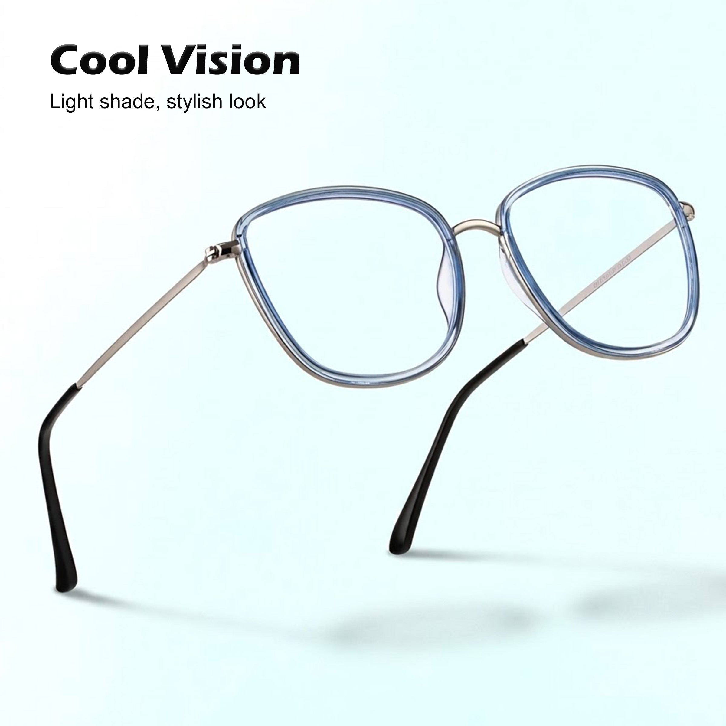 Royal Son Square Blue Ray Cut Men Women Eye Glasses - SF0015-C2