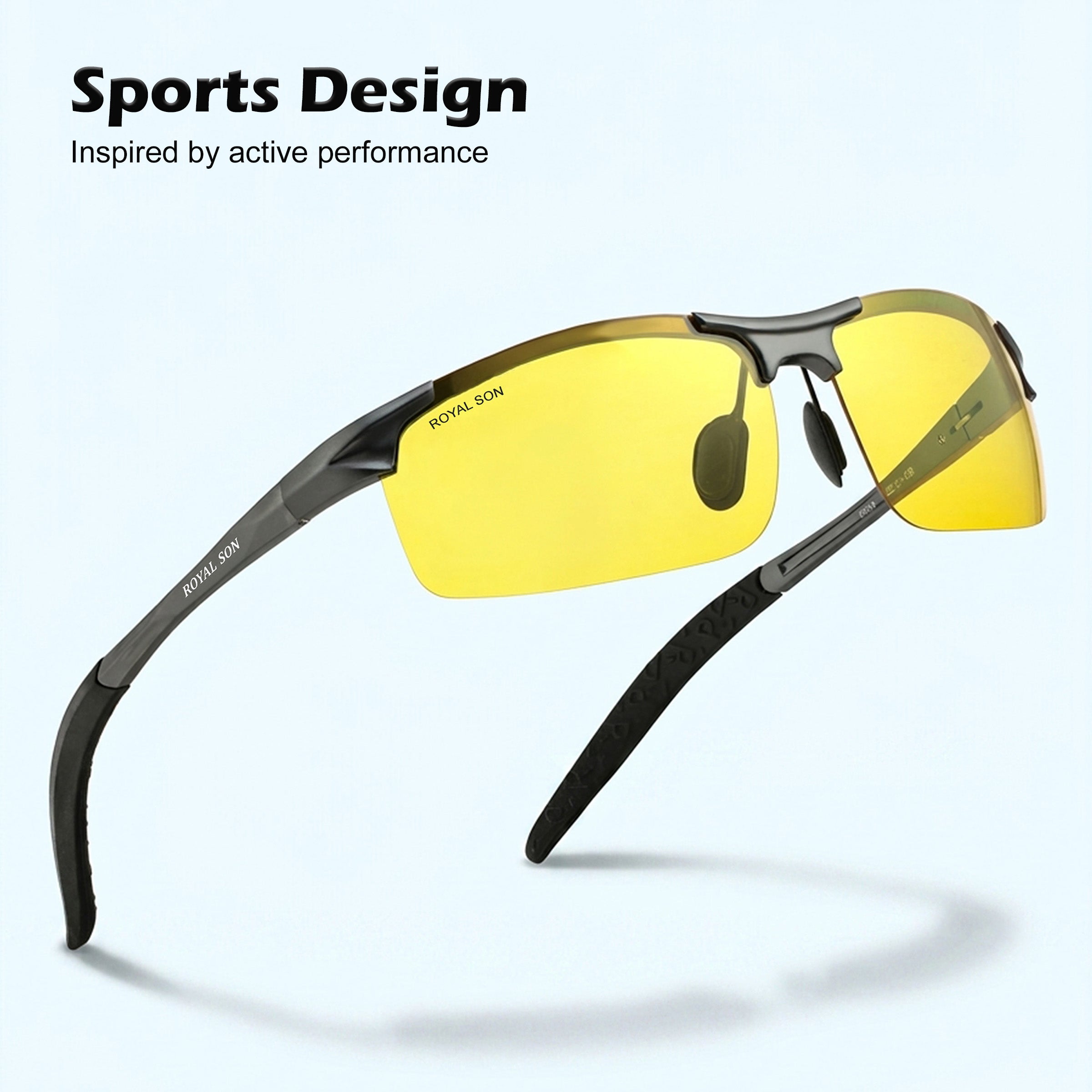 Royal Son Wrap-Around Polarized Men Sunglasses - CHI0094-C4