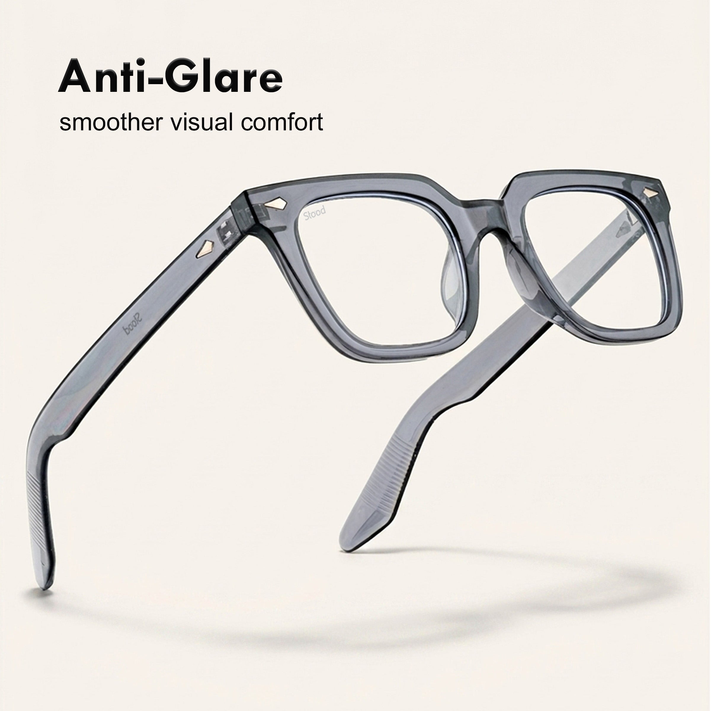 Stood Square Anti Glare Spectacles Frames For Men & Women – SF-STD0013-C2