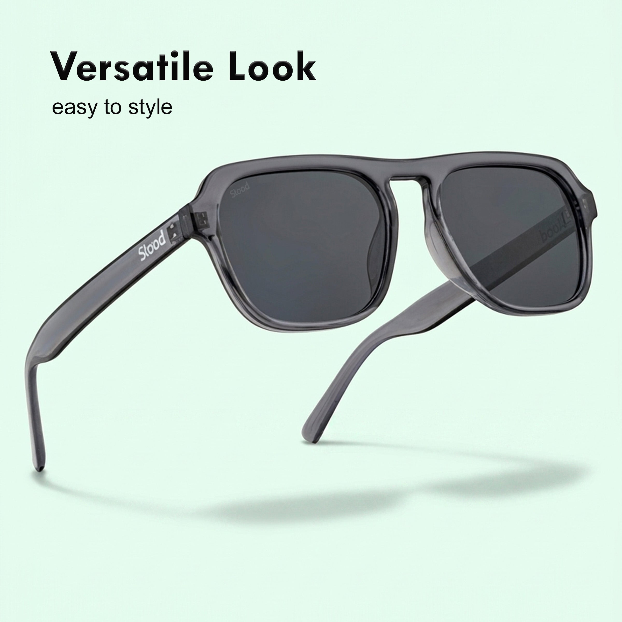 Stood Retro Square Black UV Protection Chashma For Men & Women New Style – SG-STD0024-C2