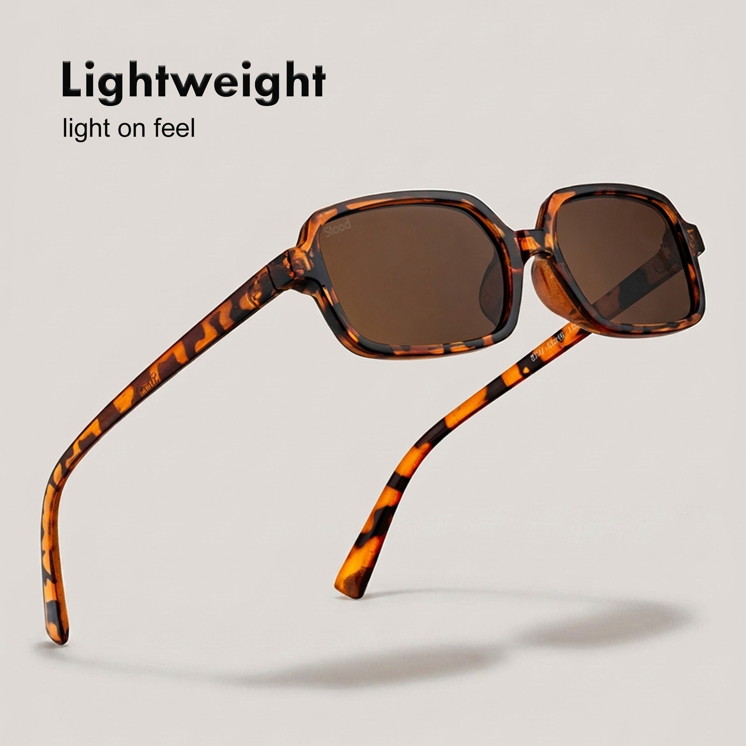 Stood Retro Square Brown UV Protection Goggles For Men & Women Sunglasses – SG-STD0018-C3