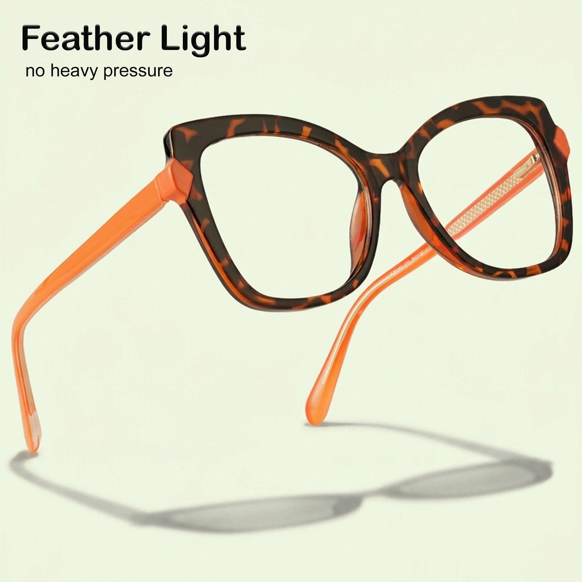 PERKEY Full Rim Cat Eye-Oversized Blue Light Blocking Spectacles Frames Women - OPTL005-C3