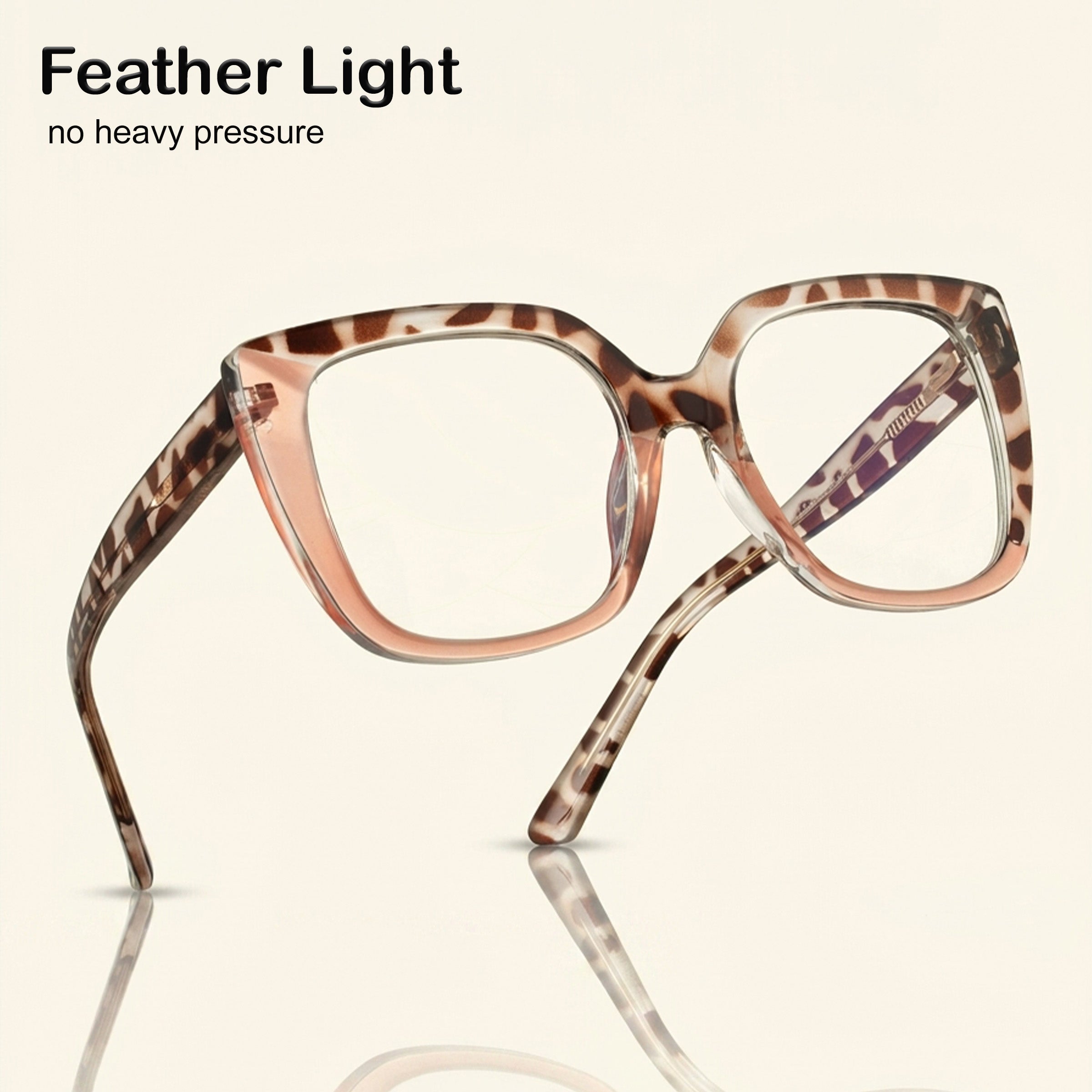 PERKEY Full Rim Square-Oversized Transparent Computer Glasses Men Women - OPTL002-C2