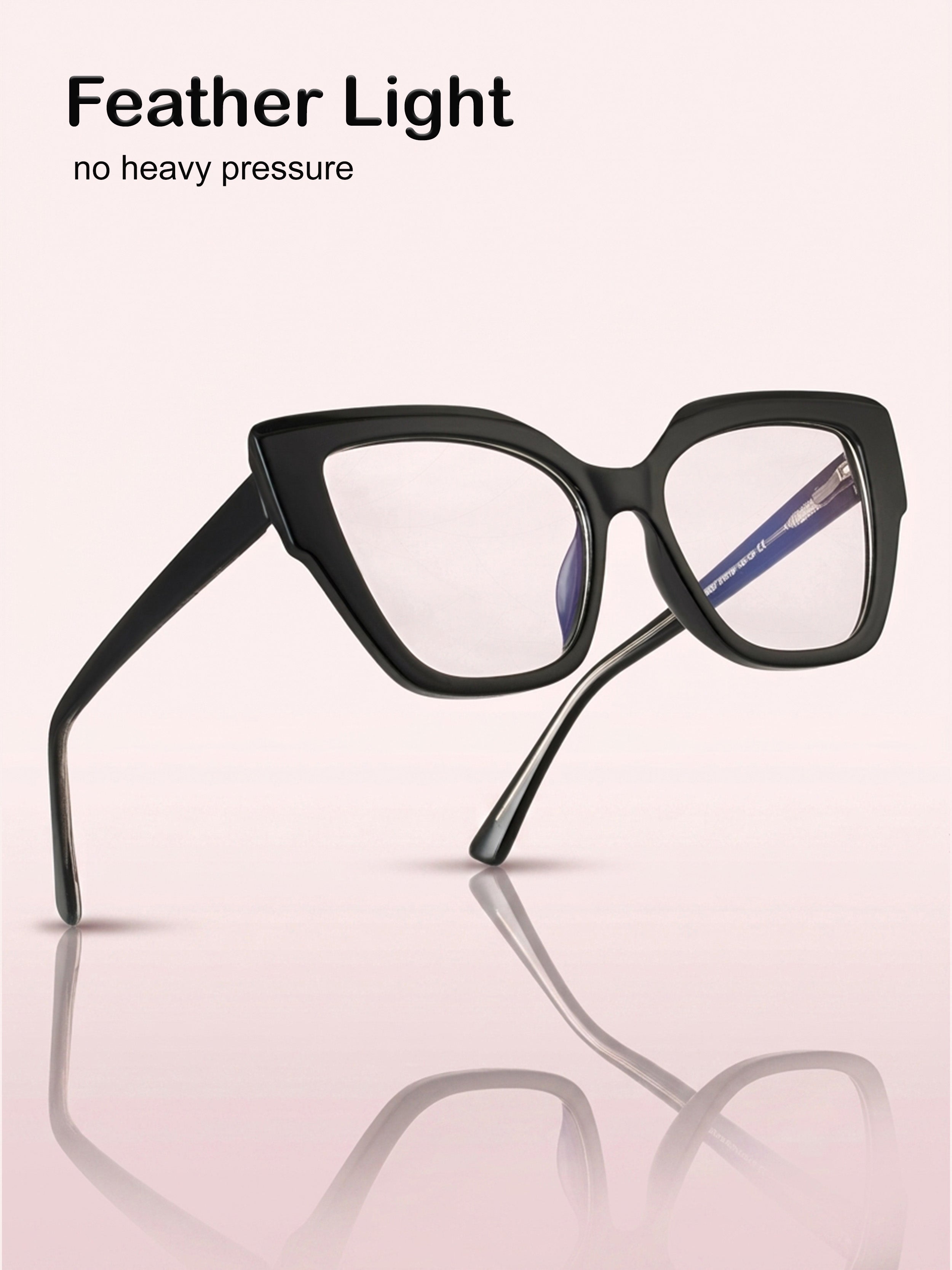 PERKEY Full Rim Cat Eye-Oversized Spectacles Frames Women - OPTL001-C1