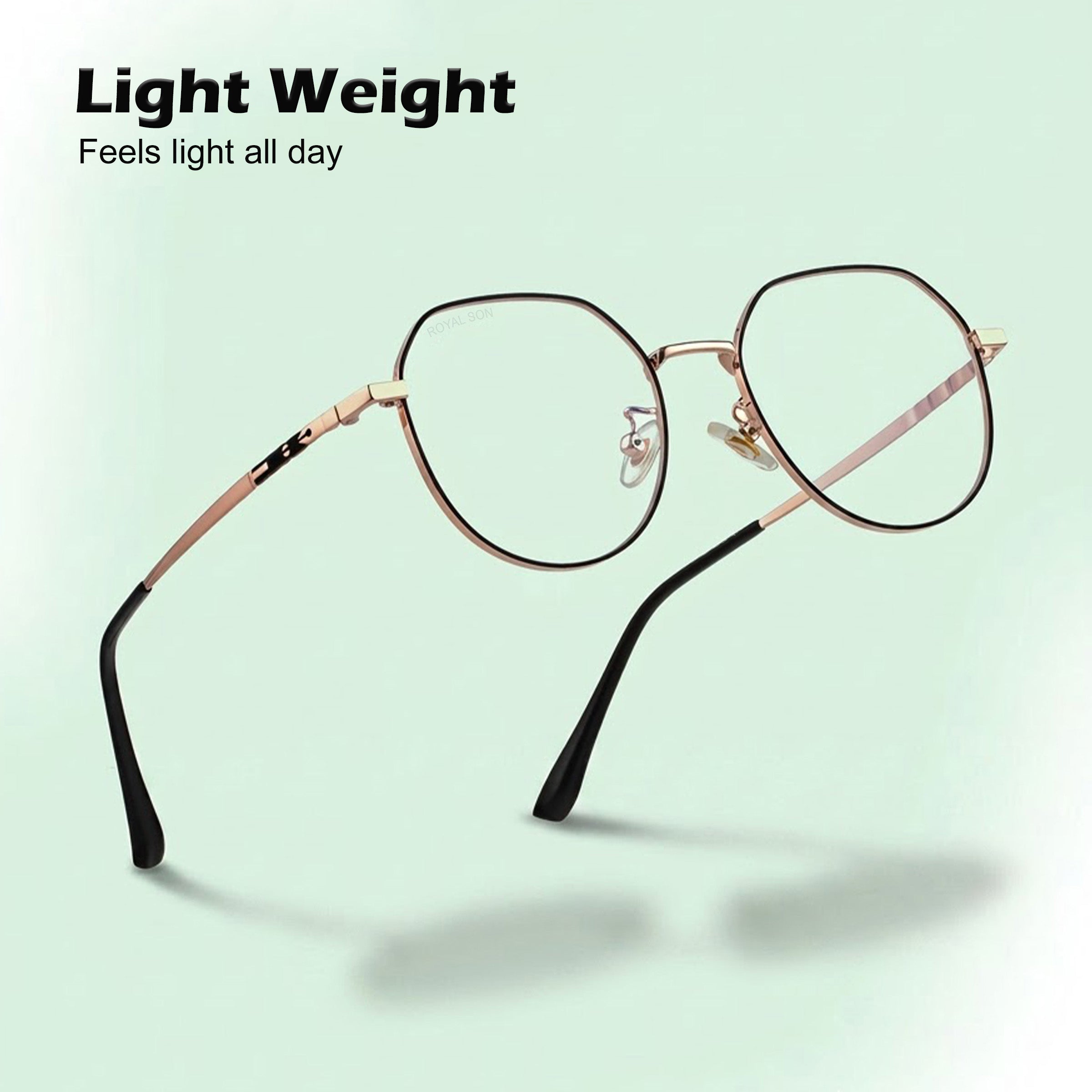 Royal Son Round Blue Ray Cut Men Women Eye Glasses - SF0018-C4