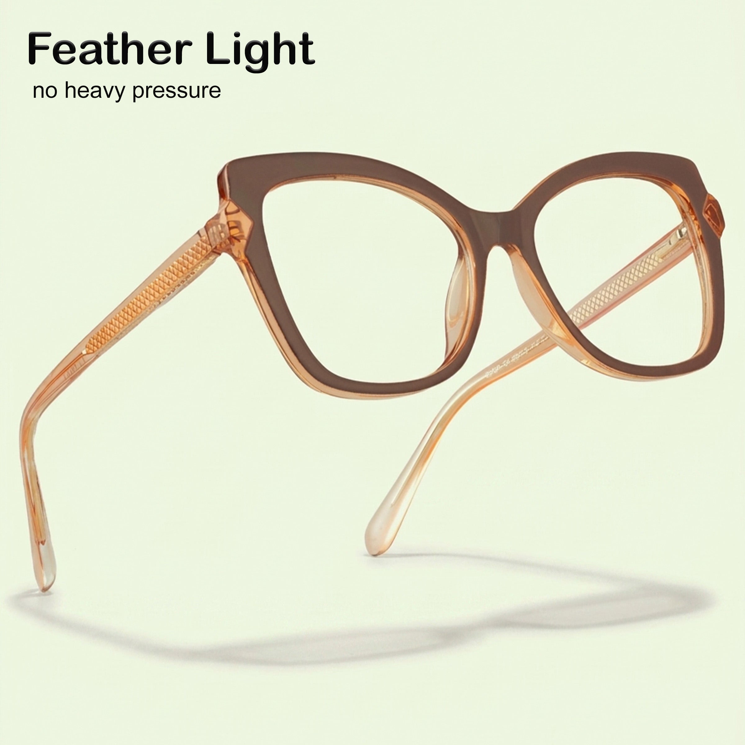 PERKEY Full Rim Cat Eye-Oversized  Spectacles Frames Women - OPTL005-C1