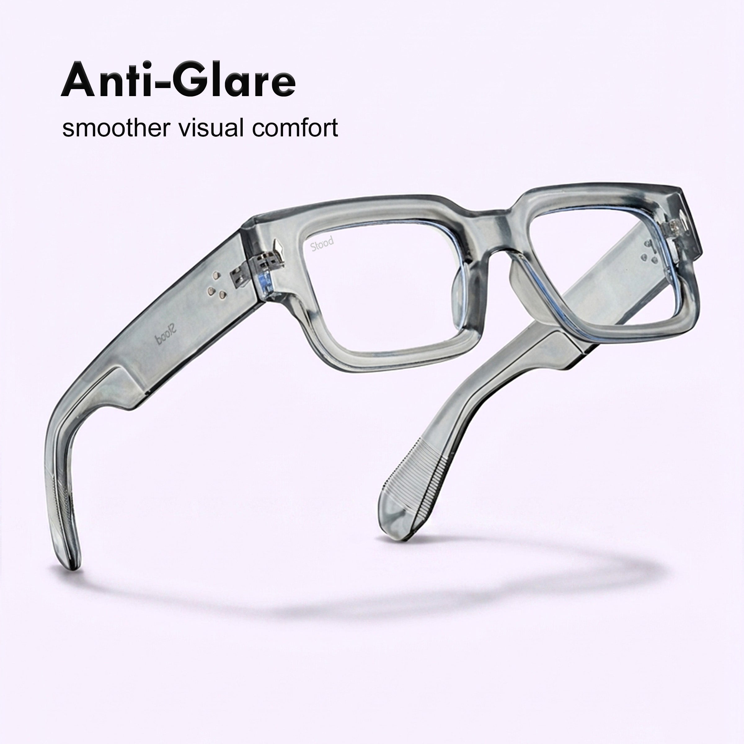 Stood Square Anti Glare Spectacles Frames For Men & Women – SF-STD0014-C2