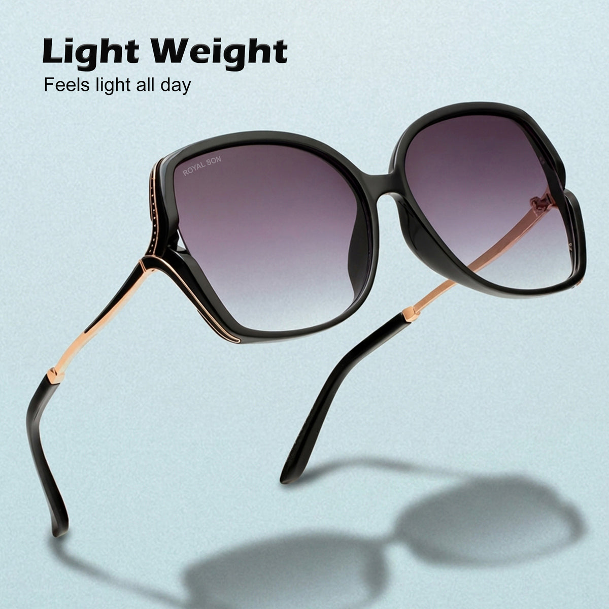 Royal Son Oversized Butterfly UV Protected Women Sunglasses - CHIWM00113-C1