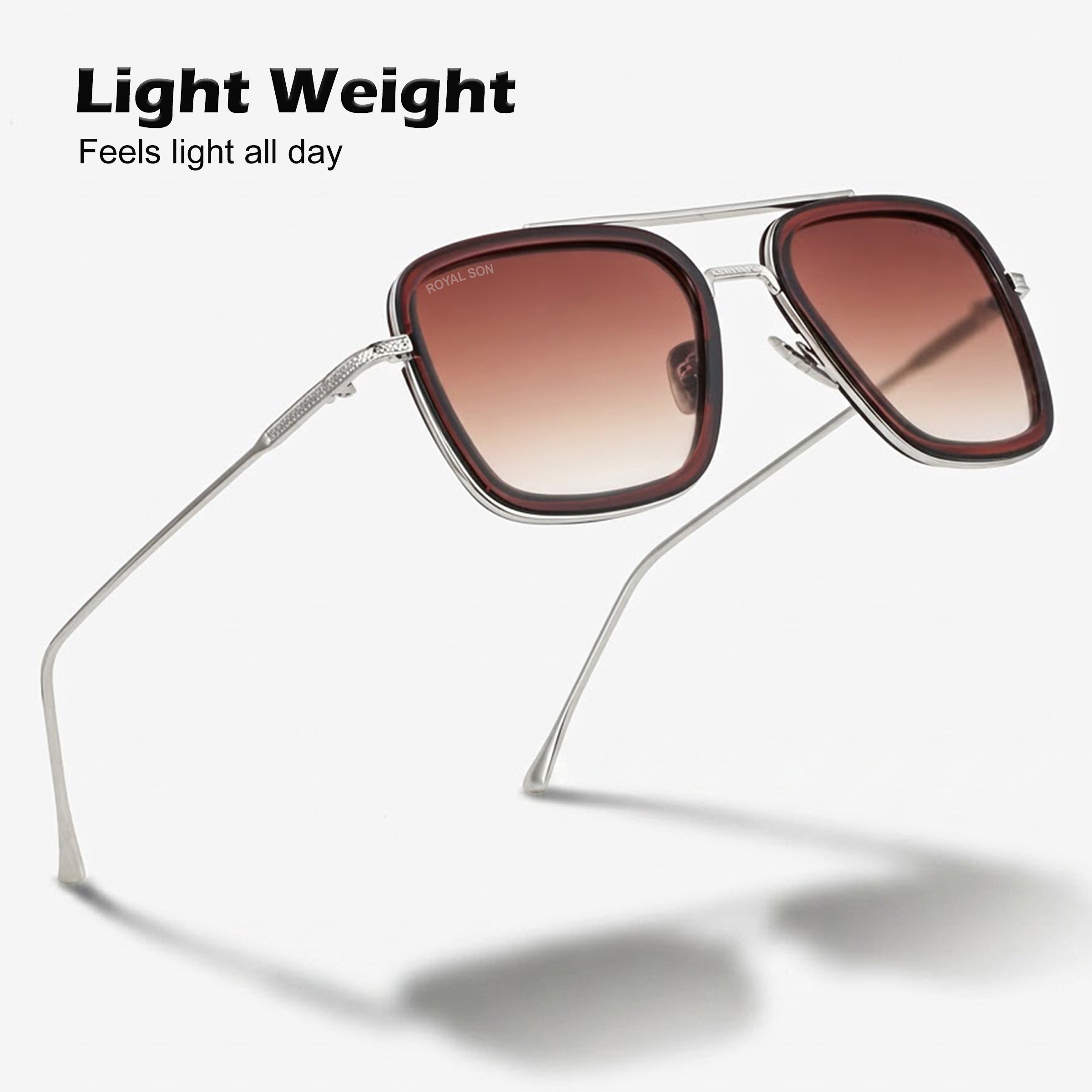 Royal Son Square UV Protected Men Women Sunglasses - CHI0073