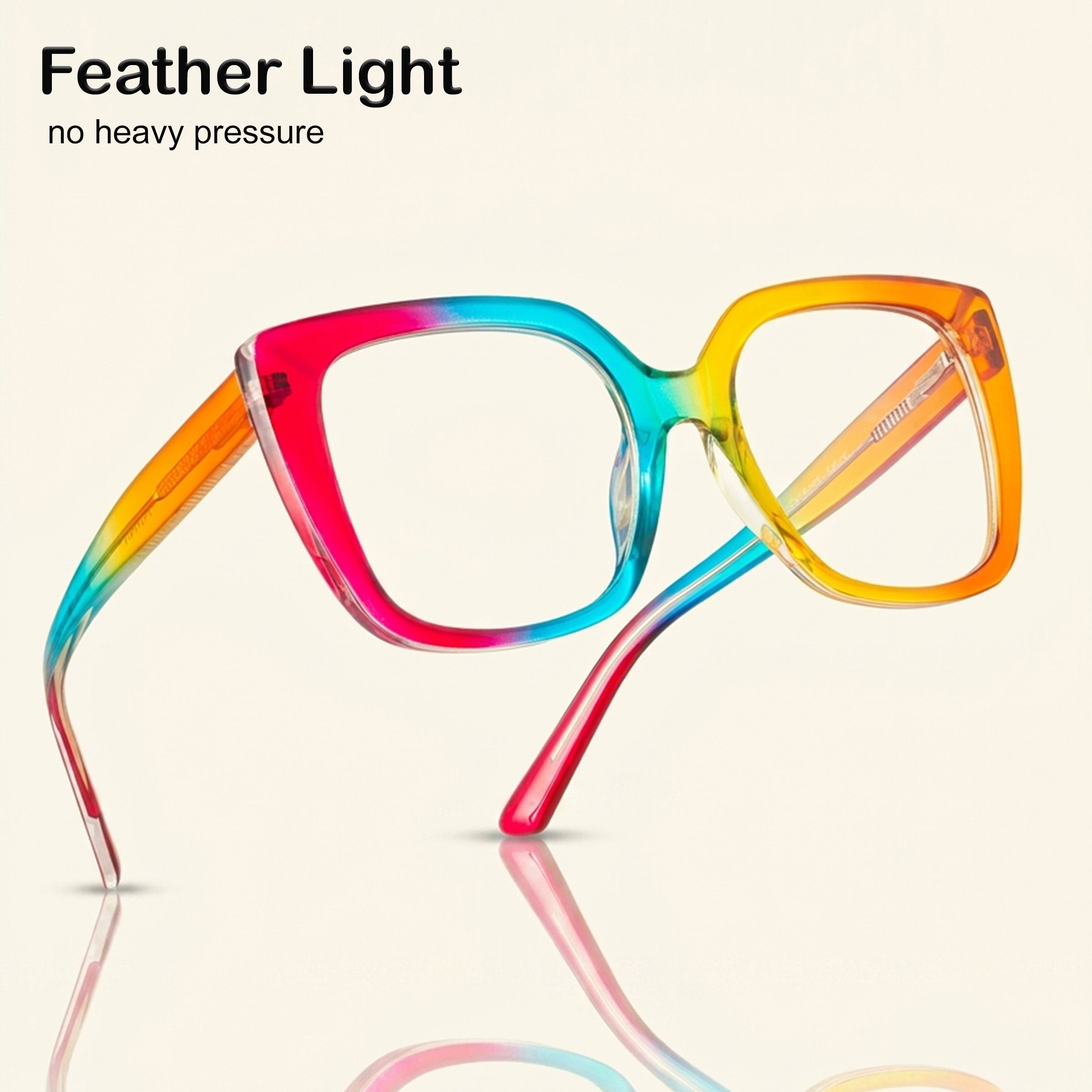 PERKEY Full Rim Square-Oversized Blue Light Blocking Spectacles Frames Men Women - OPTL002-C3